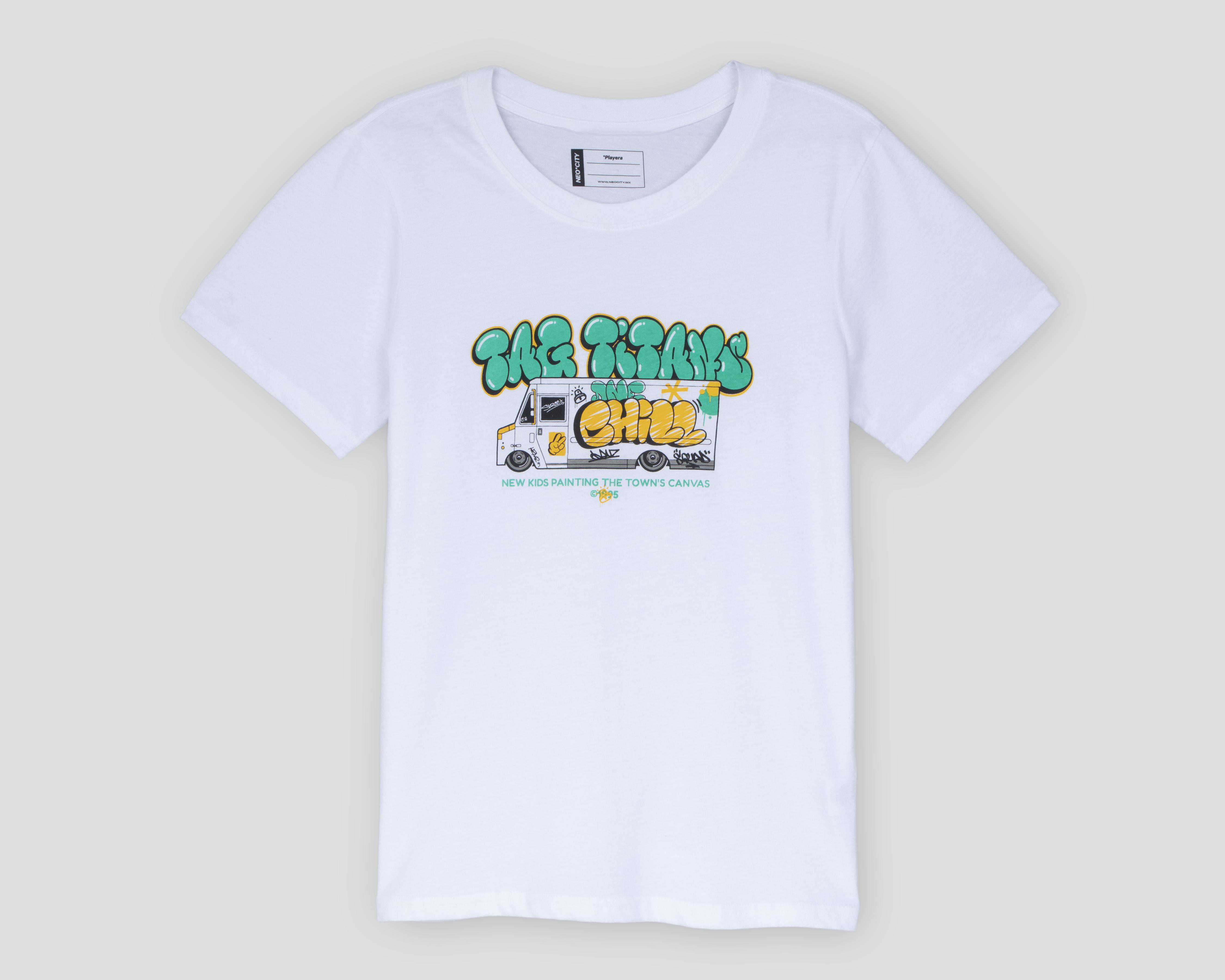 Foto 2 pulgar | Playera Neo*City Manga Corta Juvenil