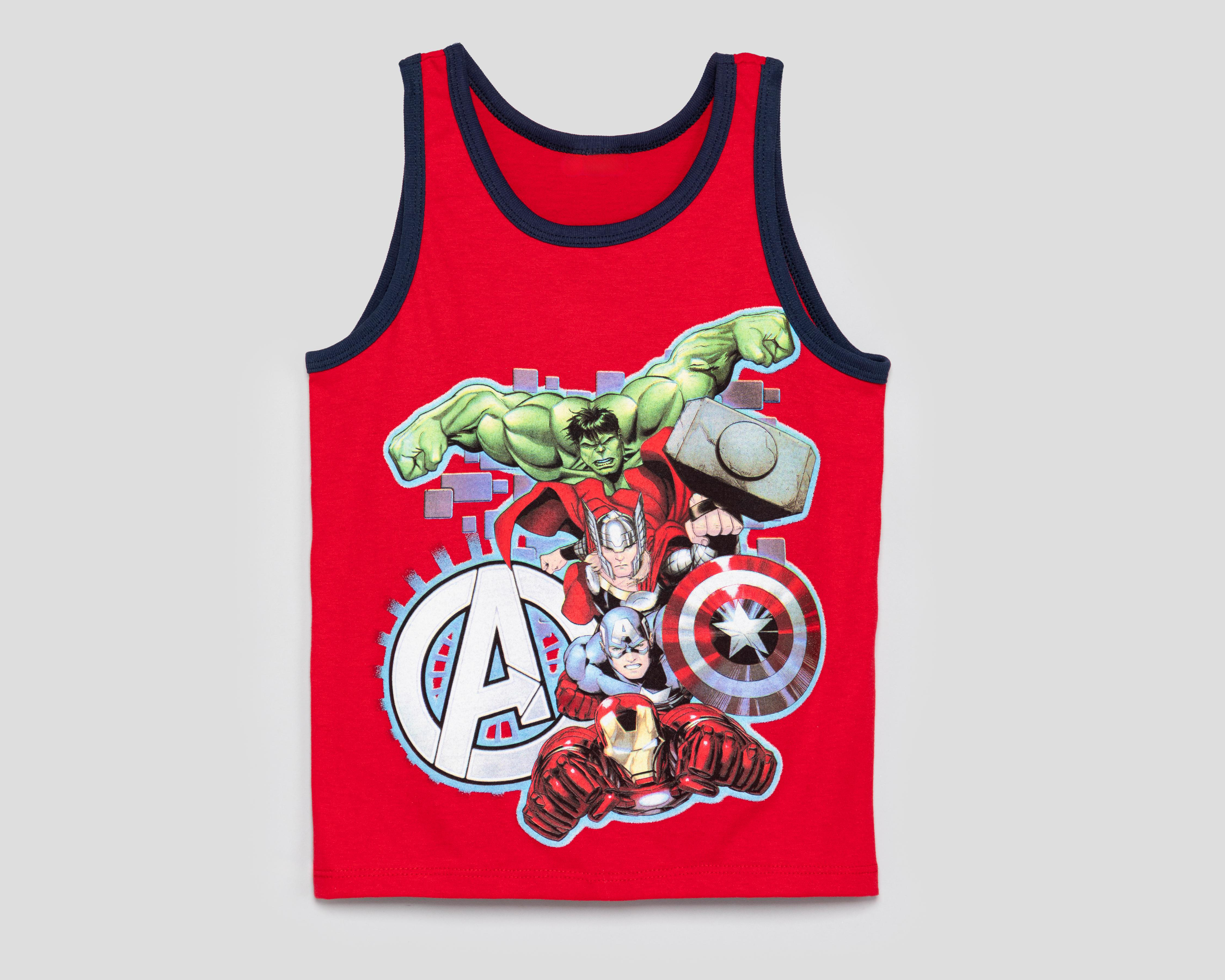 Playera Marvel Avengers sin Manga para Niño $49