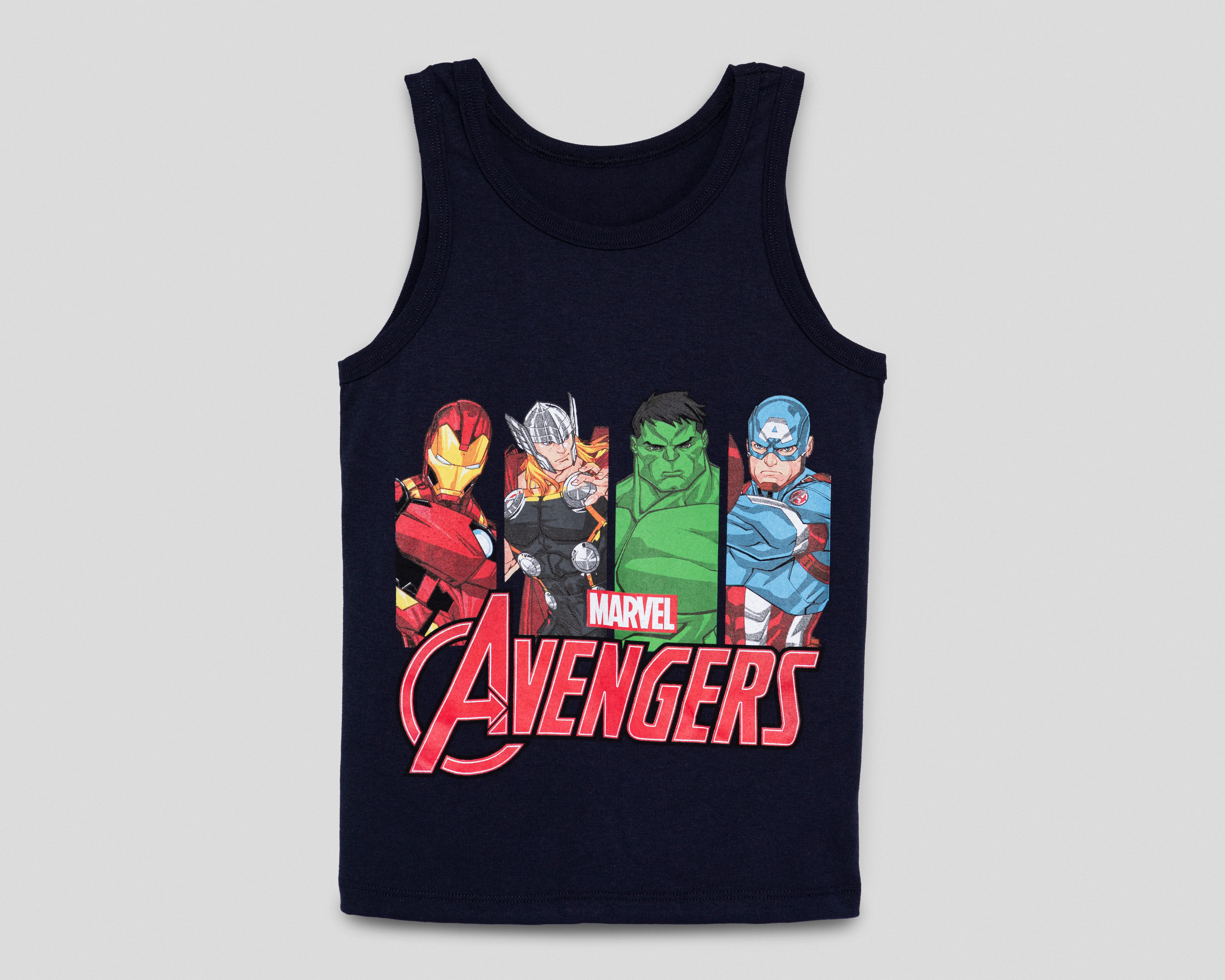 Playera Marvel Avengers sin Manga para Niño $49