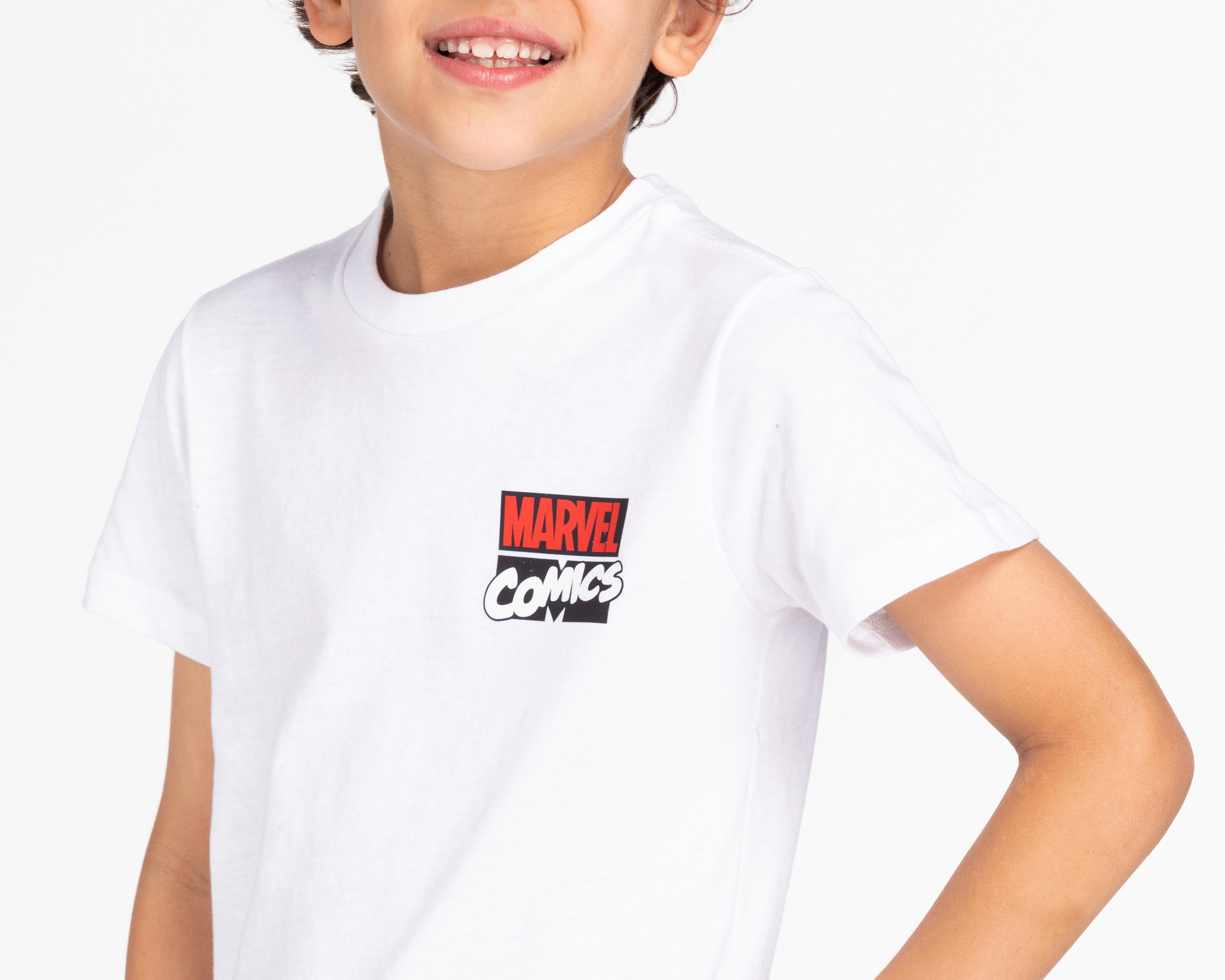 Foto 4 pulgar | Playera Marvel Avengers Manga Corta Estampada para Niño