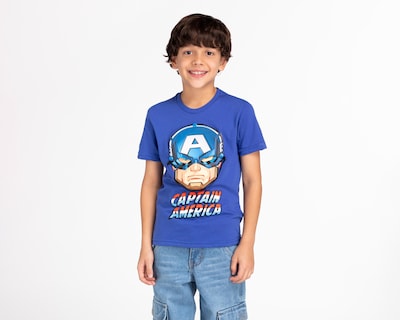 Foto 1 | Playera Capitán América Marvel Avengers para Niño