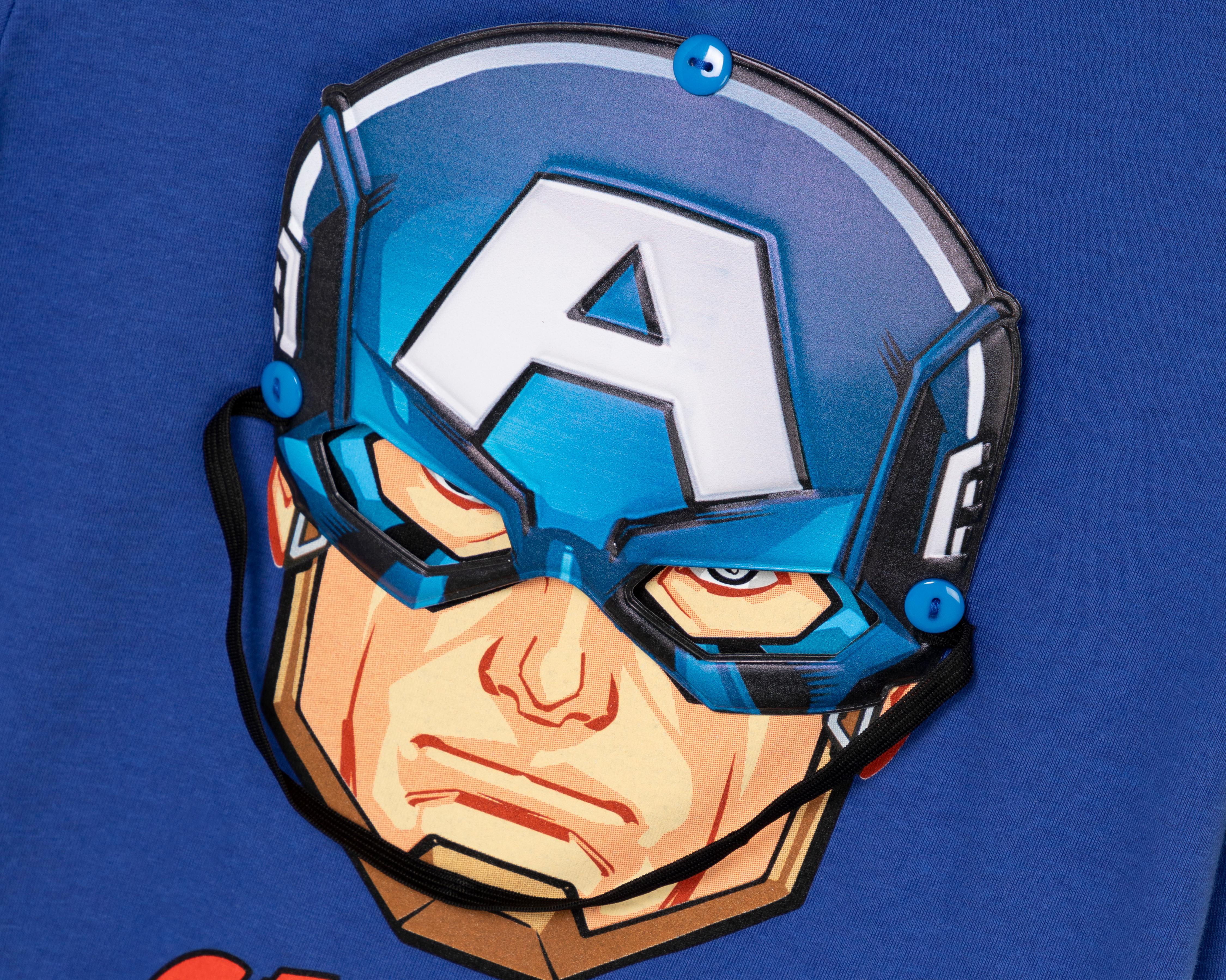 Foto 4 pulgar | Playera Capitán América Marvel Avengers para Niño