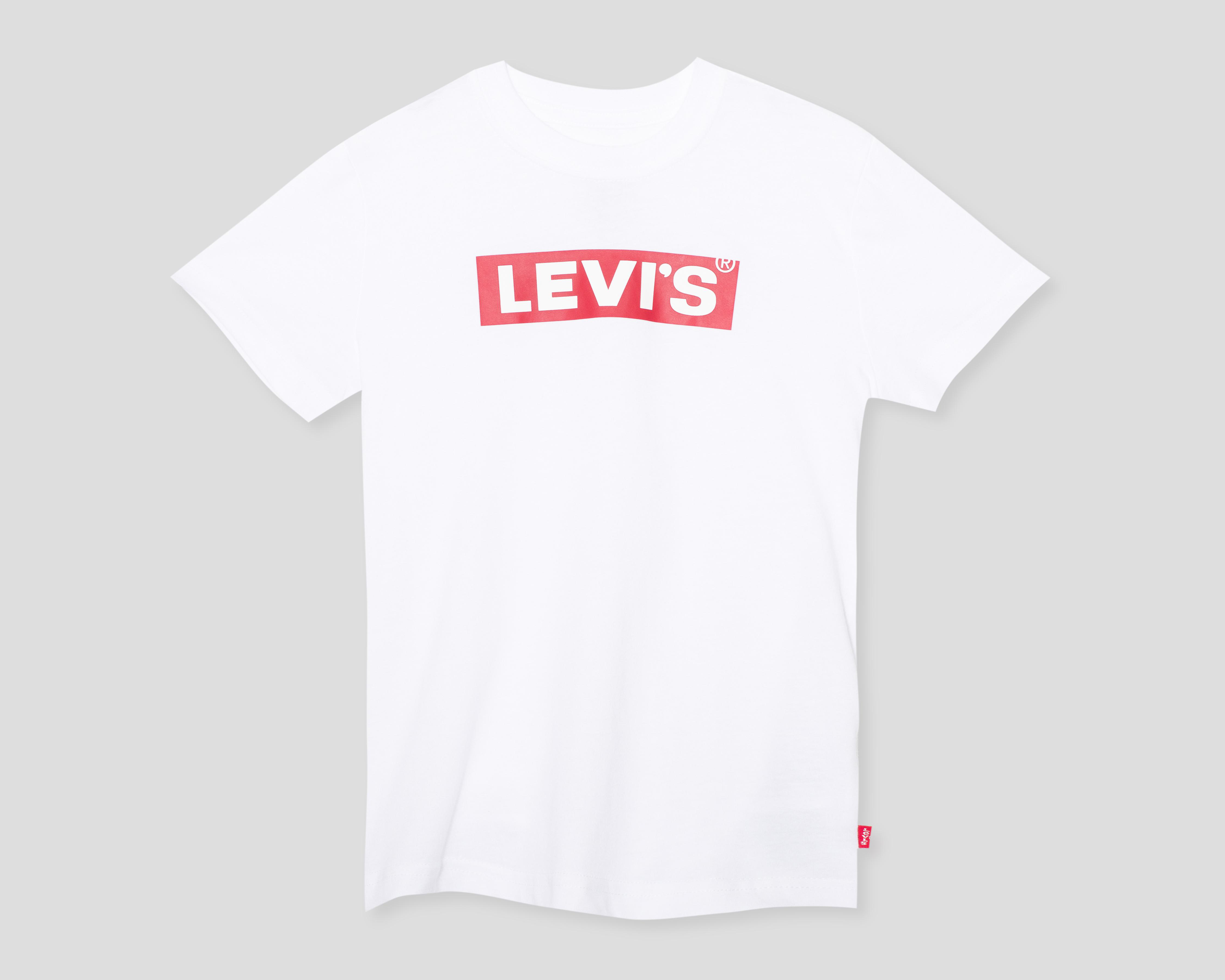 Foto 1 | Playera Cuello Redondo Blanca Levi's para Niño