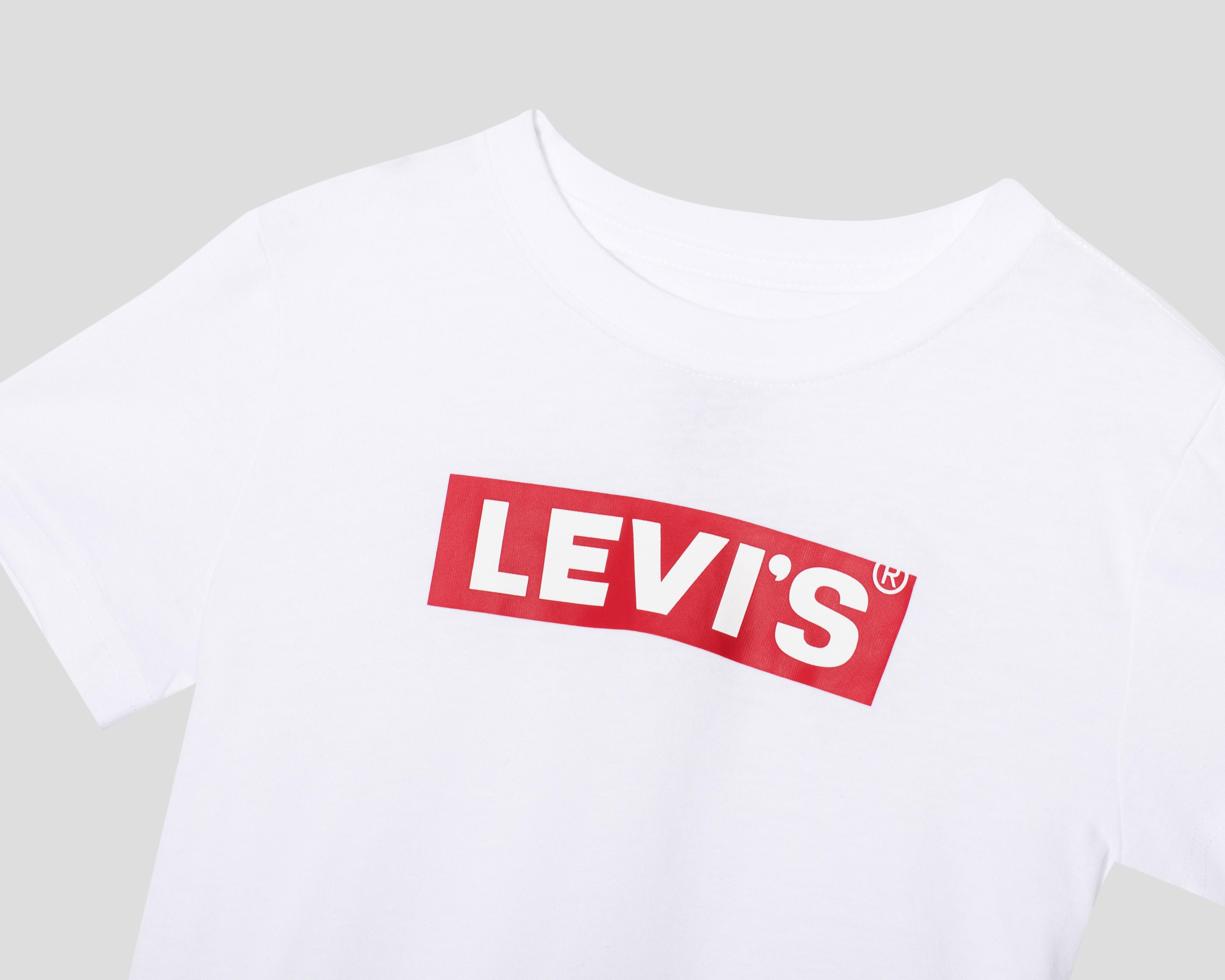 Foto 3 | Playera Cuello Redondo Blanca Levi's para Niño