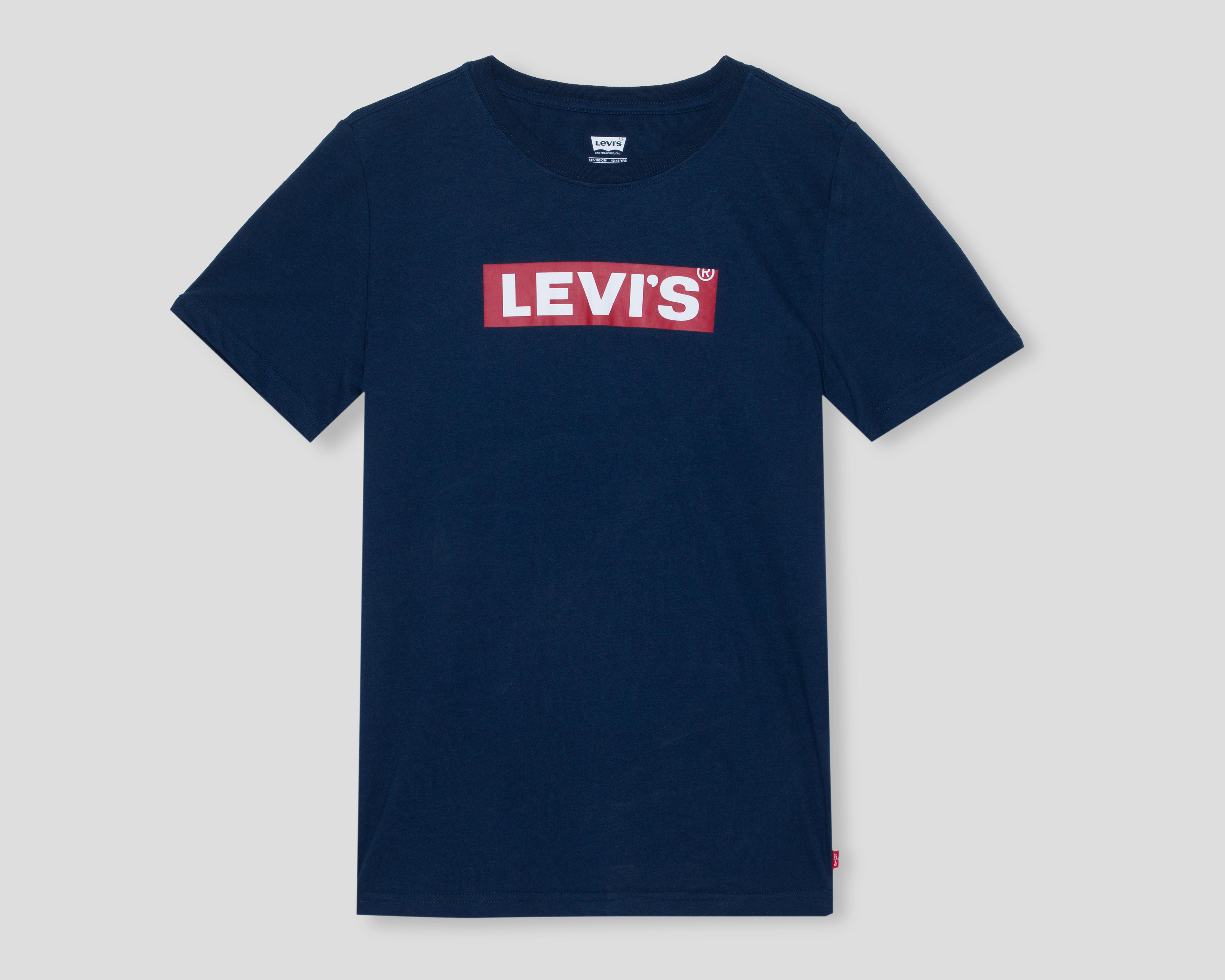 Foto 2 pulgar | Playera de Cuello Redondo Azul Marino Levi's Juvenil