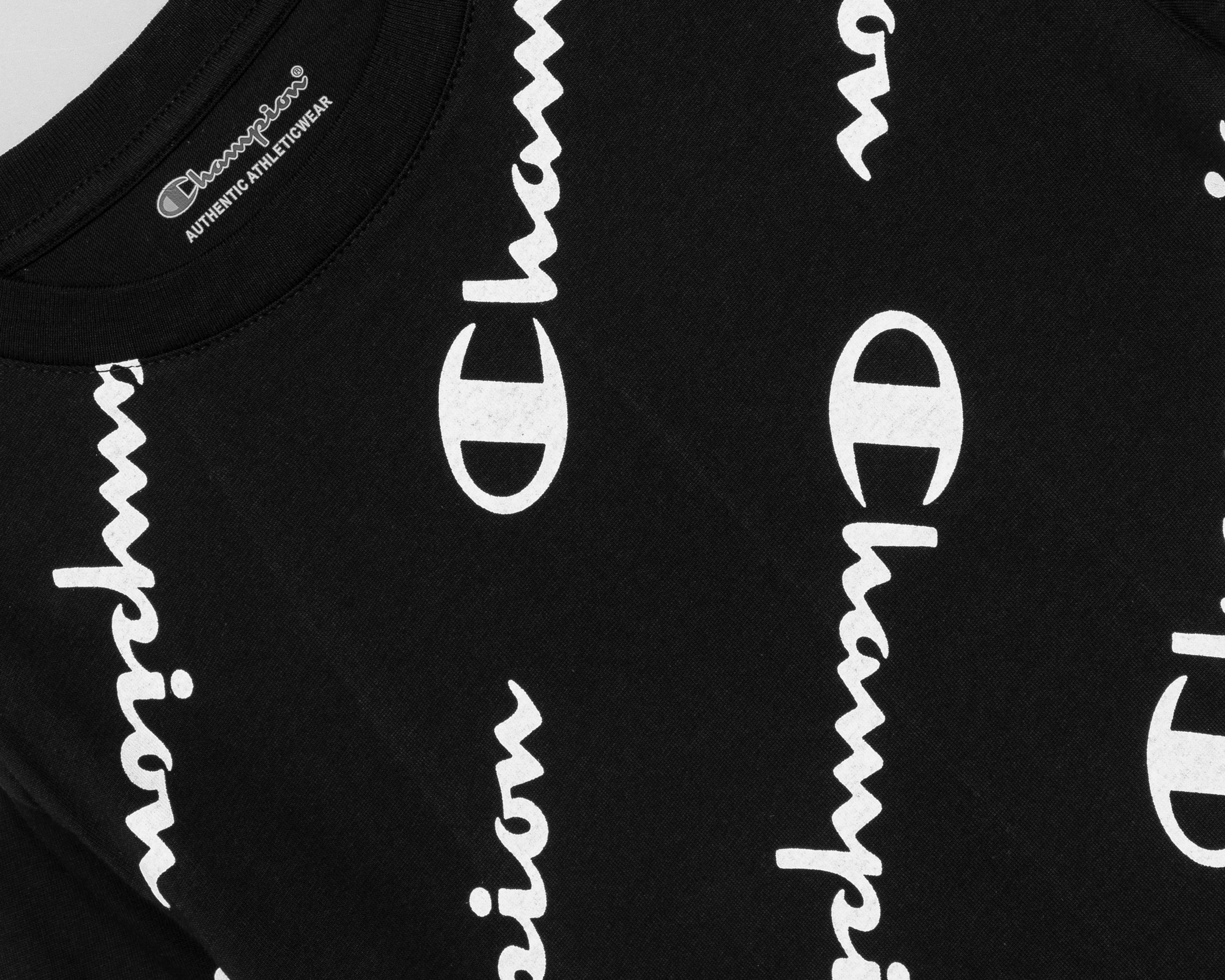 Foto 3 | Playera de Cuello Redondo Negra Champion Juvenil