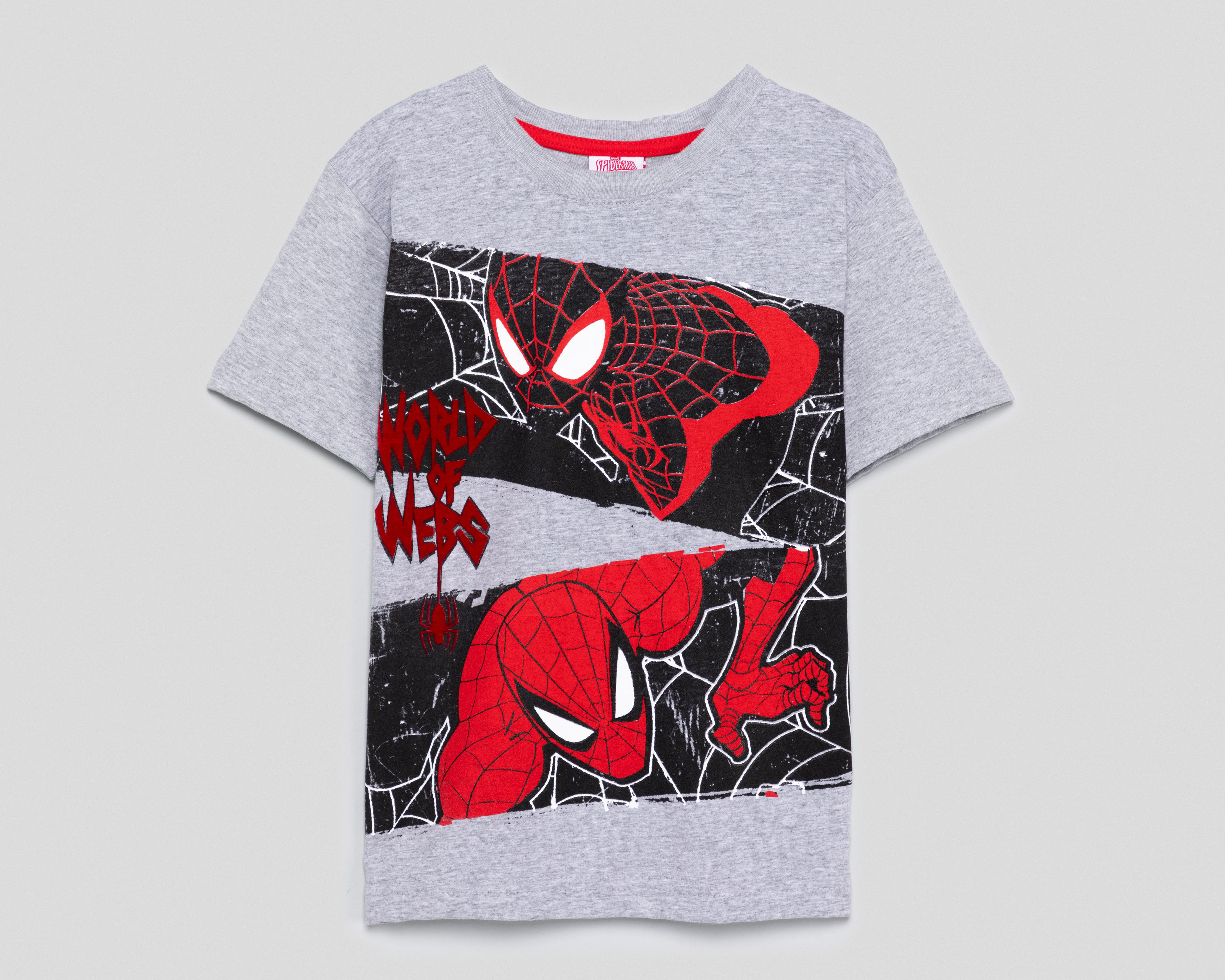Foto 1 | Playera Marvel Spider-Man Manga Corta Estampada para Niño