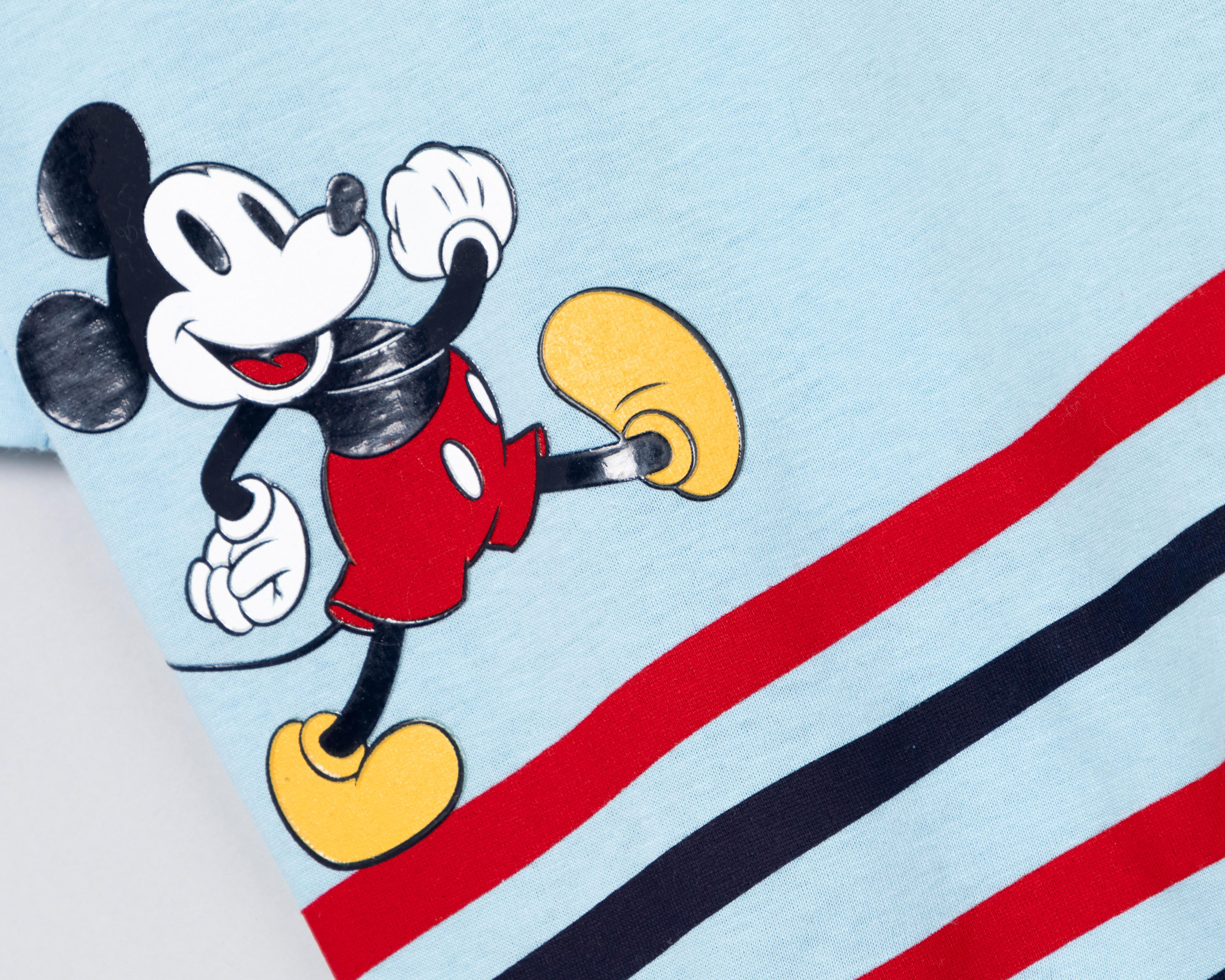 Foto 4 pulgar | Playera Disney Manga Corta a Rayas para Niño