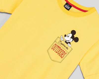 Foto 3 | Playera de Cuello Redondo Amarilla Disney Mickey Mouse para Niño