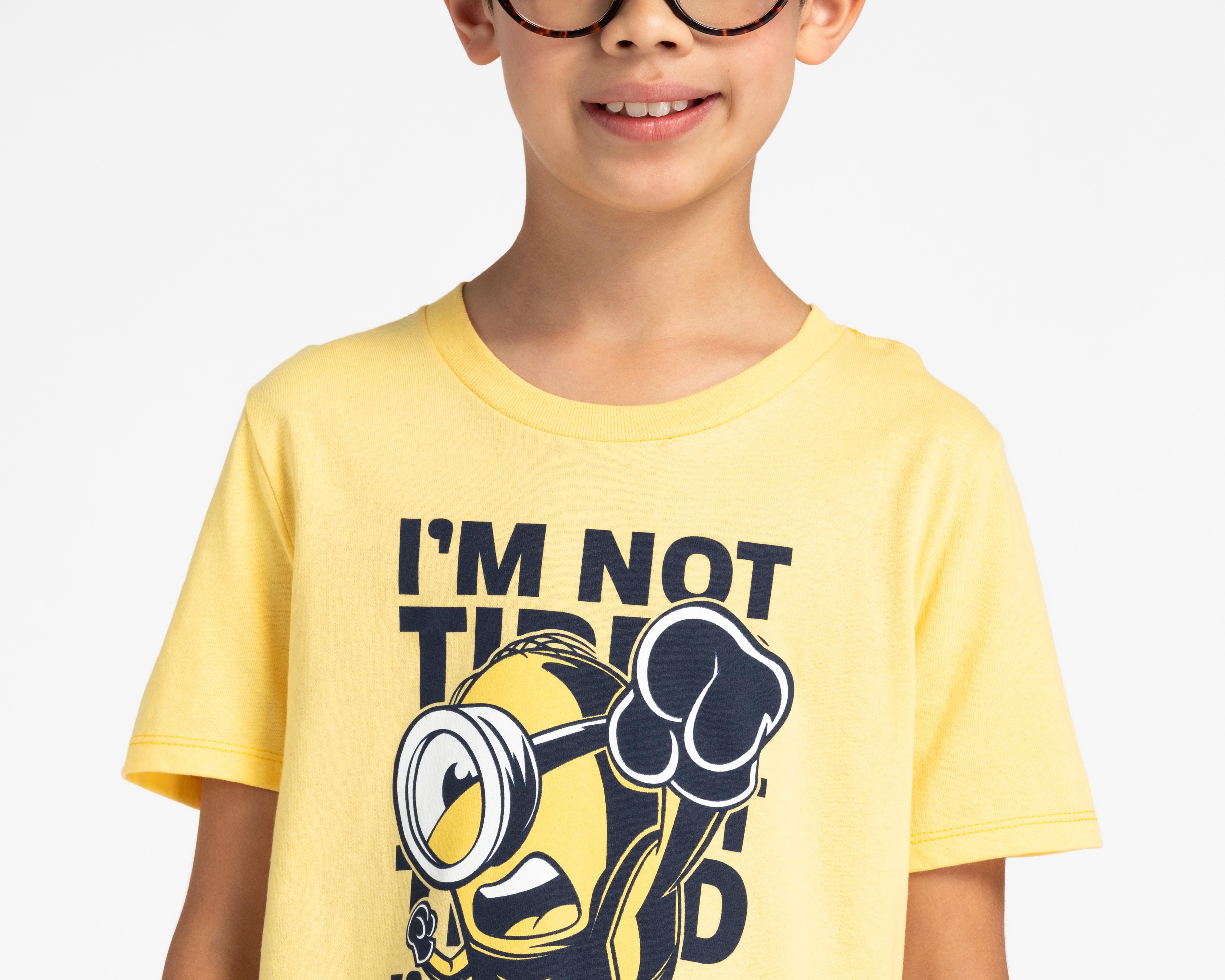 Foto 4 pulgar | Playera Minions Manga Corta para Niño