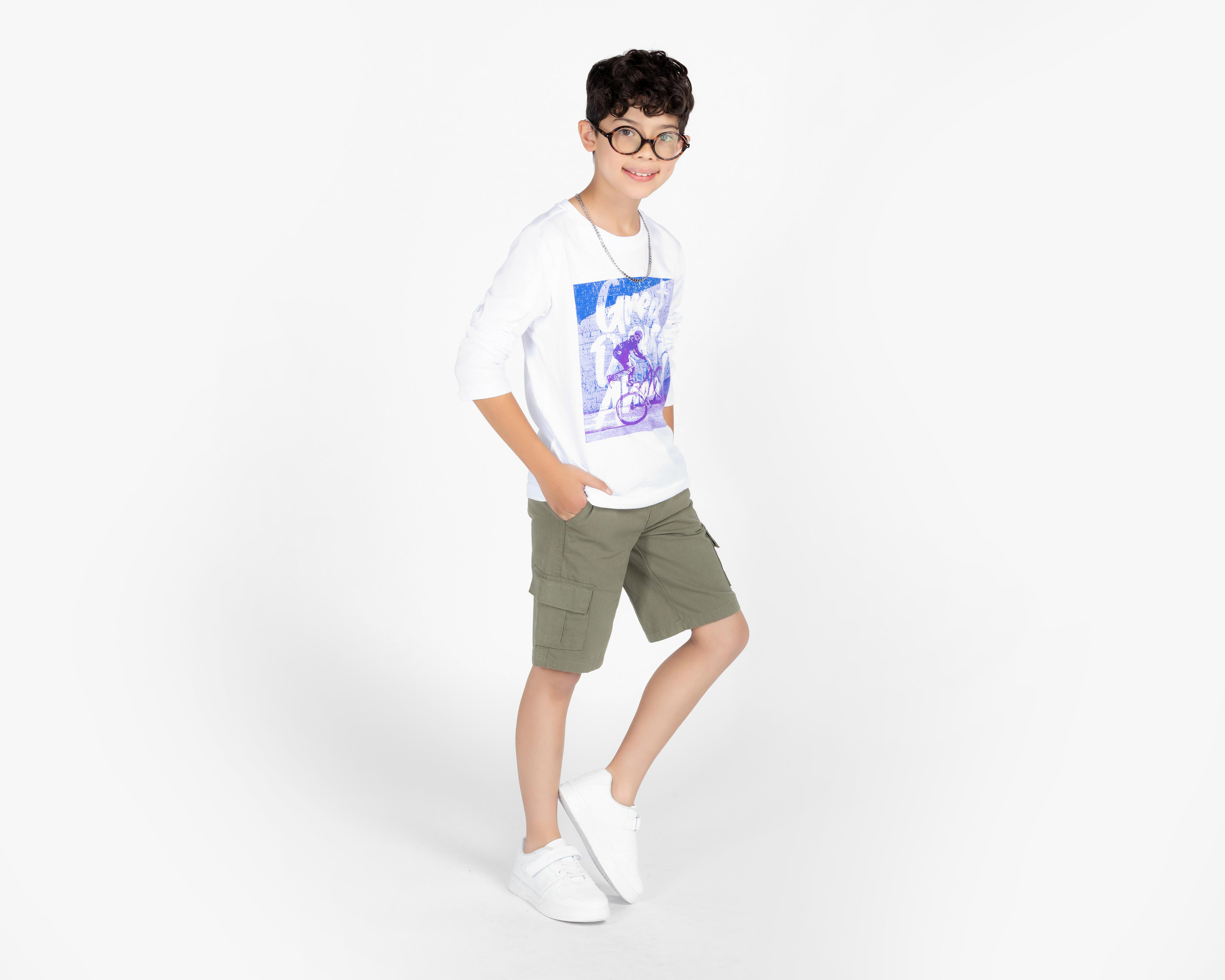 Foto 4 pulgar | Playera Neo*City Manga Larga Estampada para Niño