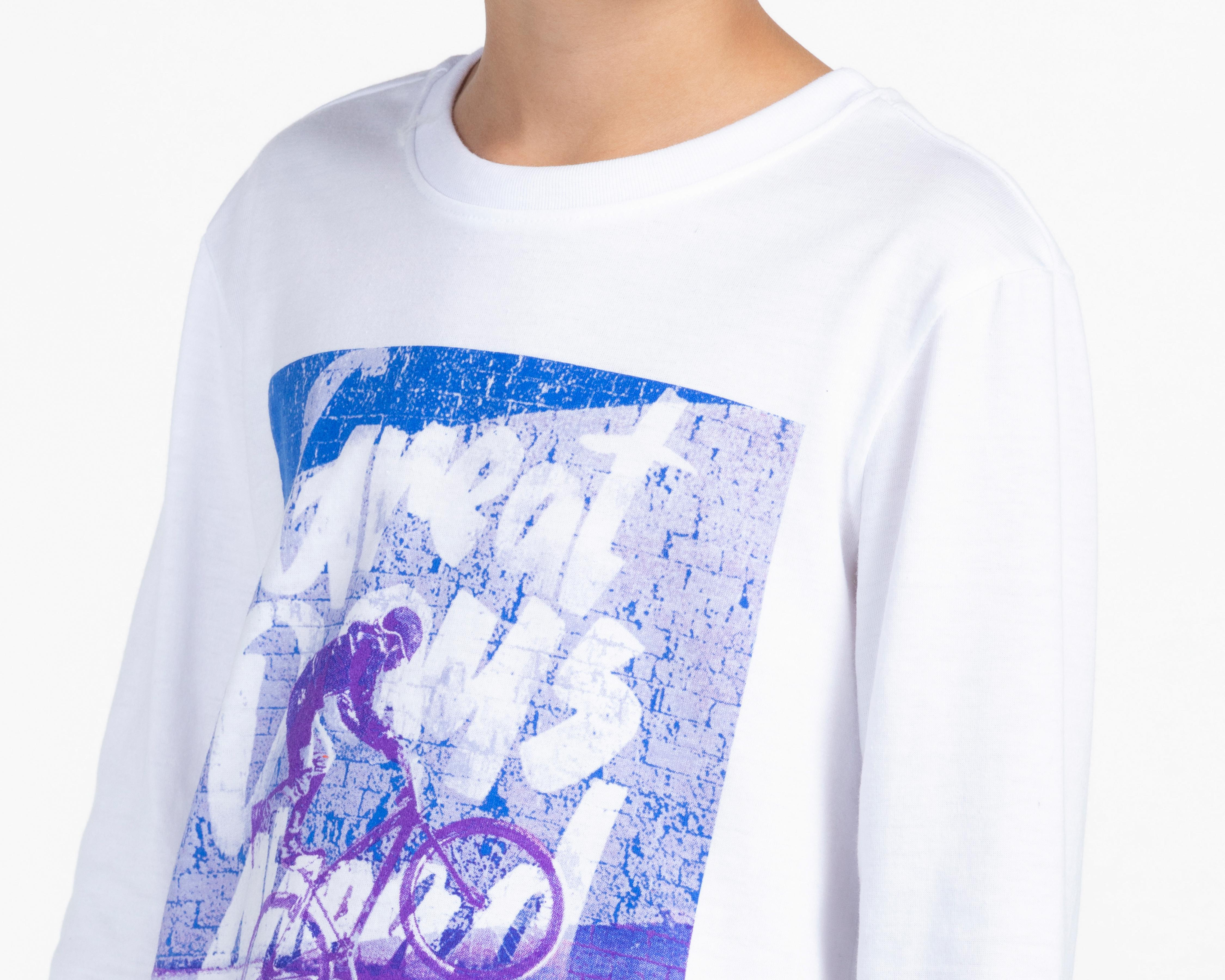 Foto 5 pulgar | Playera Neo*City Manga Larga Estampada para Niño