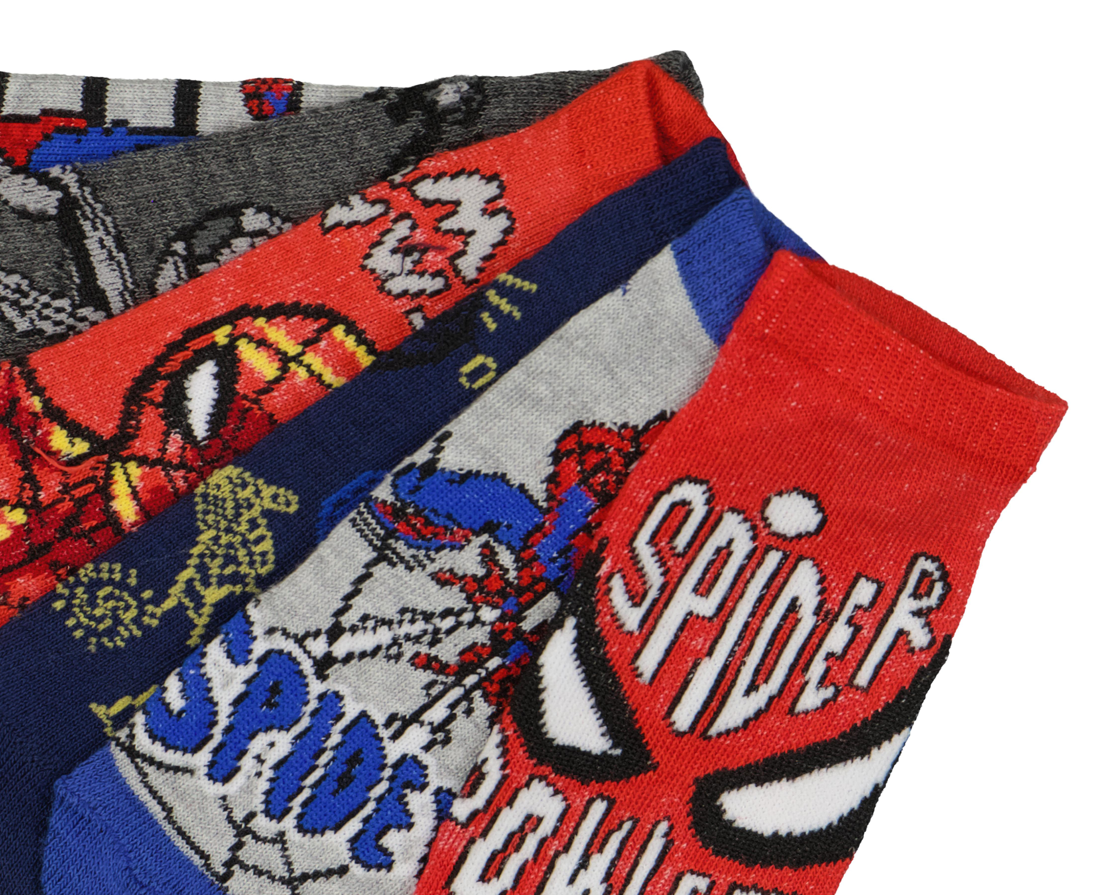 Foto 3 pulgar | Calcetas Cortas Marvel Spider-Man para Niño 6 Pares