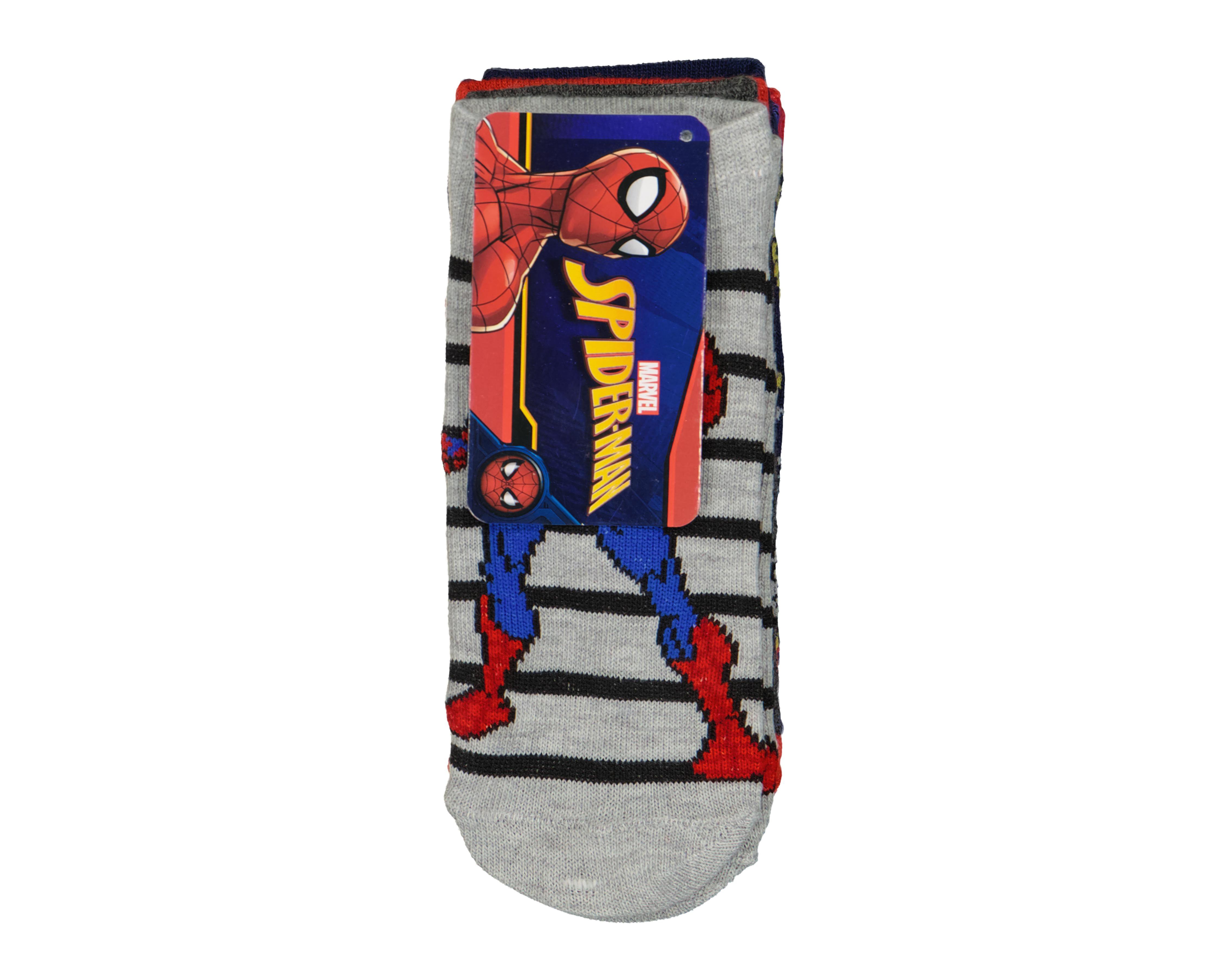 Foto 4 pulgar | Calcetas Cortas Marvel Spider-Man para Niño 6 Pares