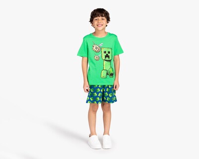 Foto 2 | Conjunto de Short y Playera Minecraft para Niño