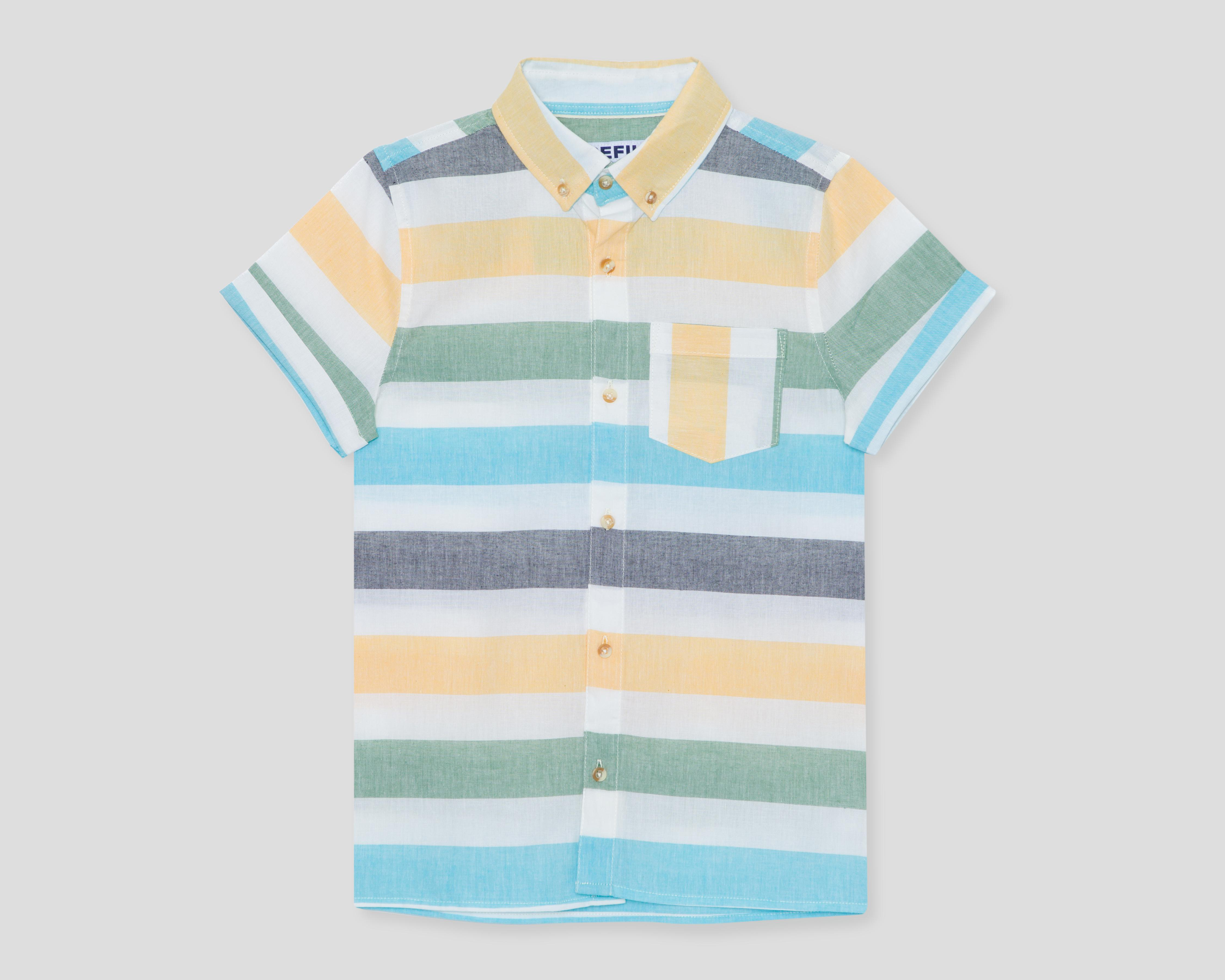 Camisa Refill Manga Corta a Rayas para Niño