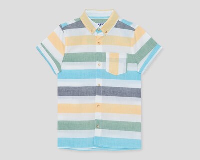 Foto 1 | Camisa Refill Manga Corta a Rayas para Niño
