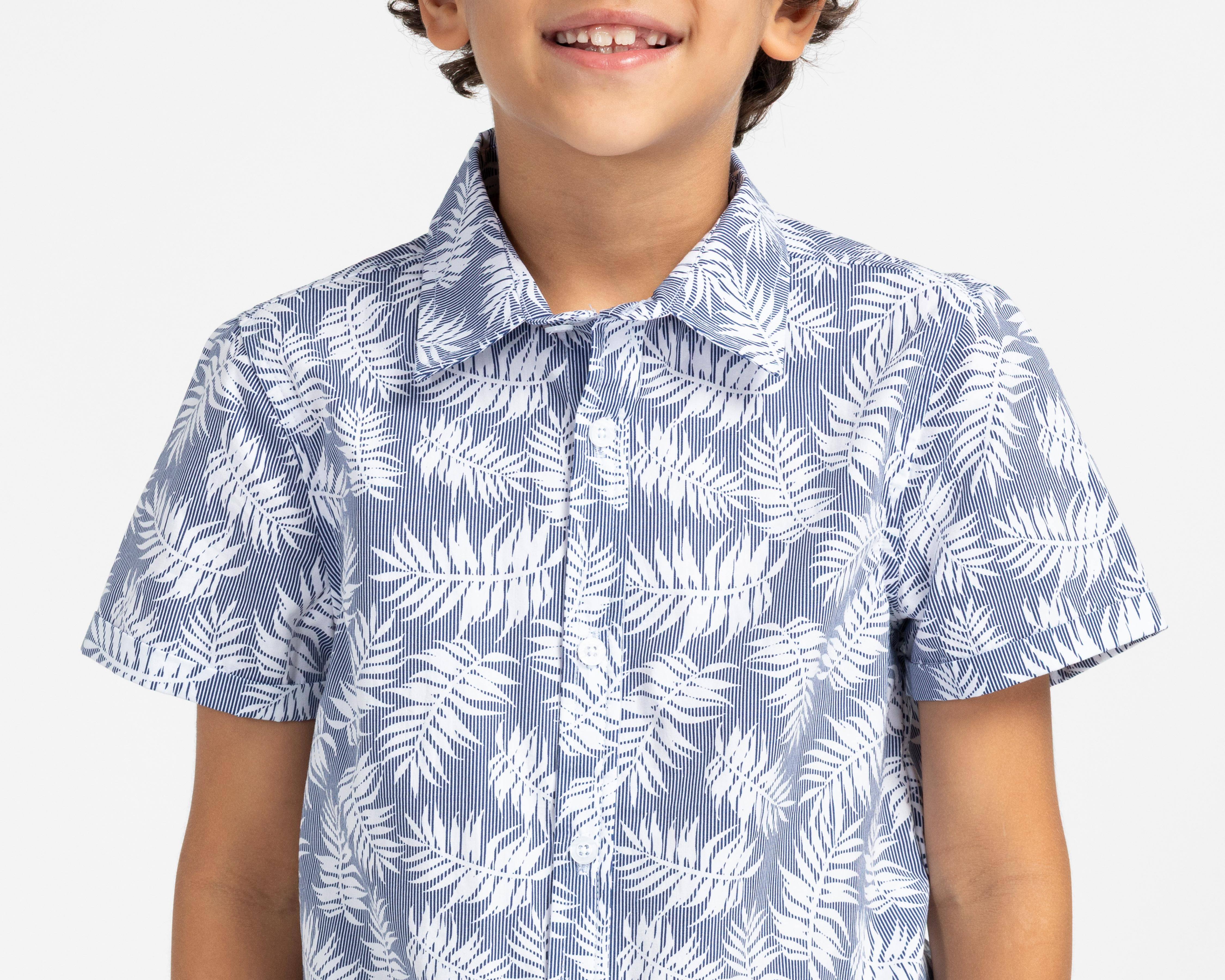 Foto 5 pulgar | Camisa Refill Manga Corta Estampada para Niño
