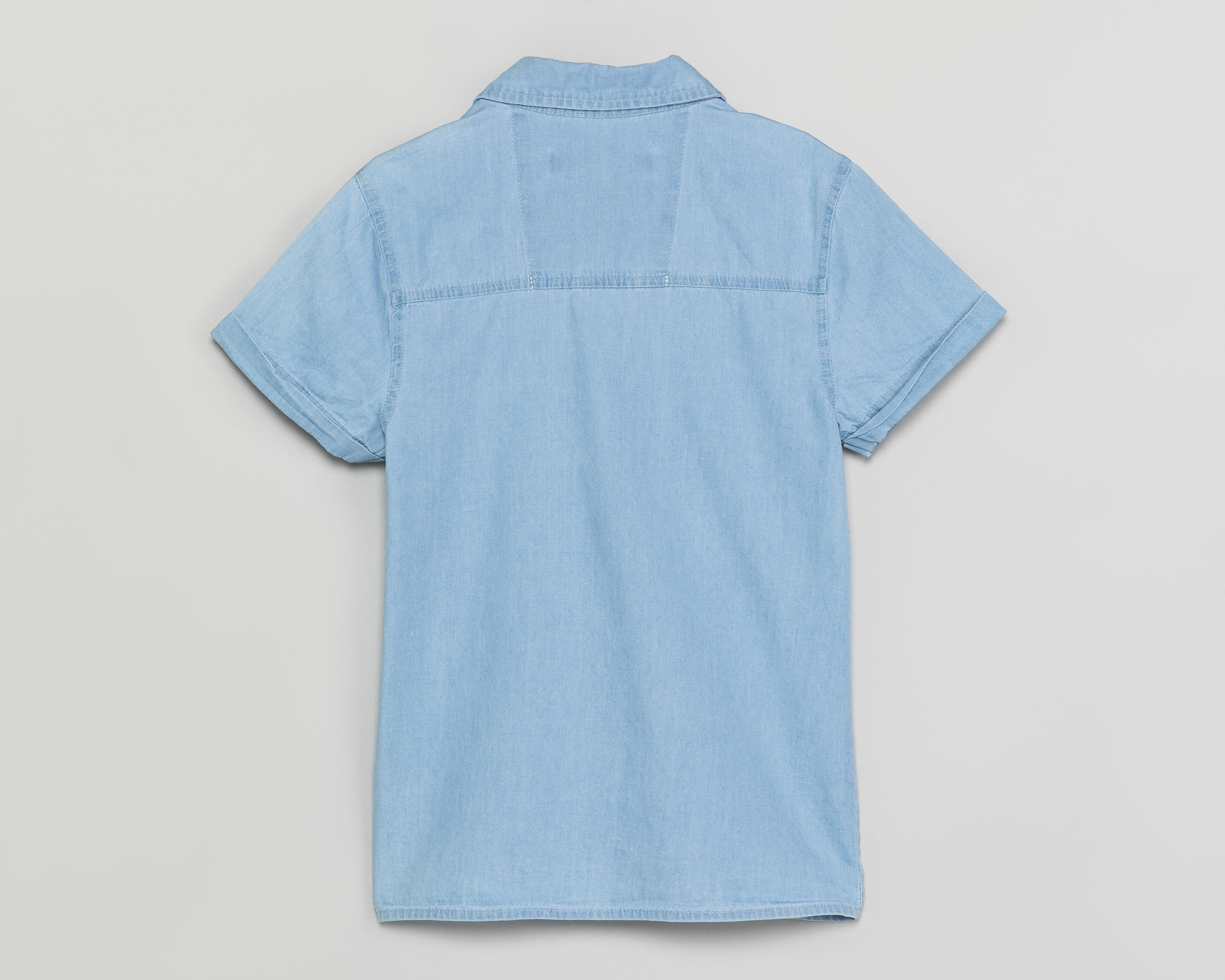 Foto 2 | Camisa Cuello Americano Azul Refill para Niño