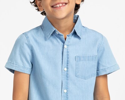 Foto 4 | Camisa Cuello Americano Azul Refill para Niño