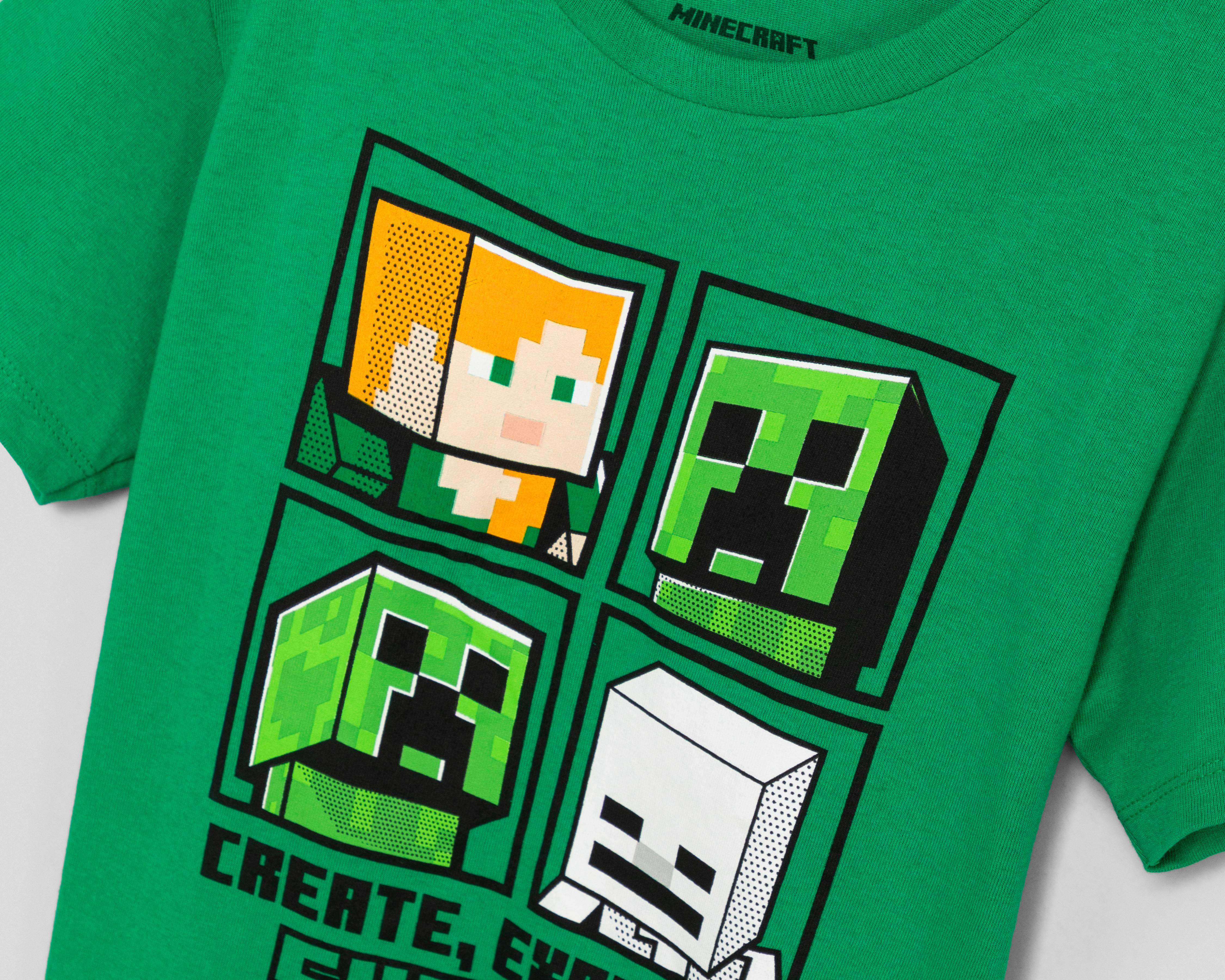 Foto 4 pulgar | Playera y Short Minecraft para Niño