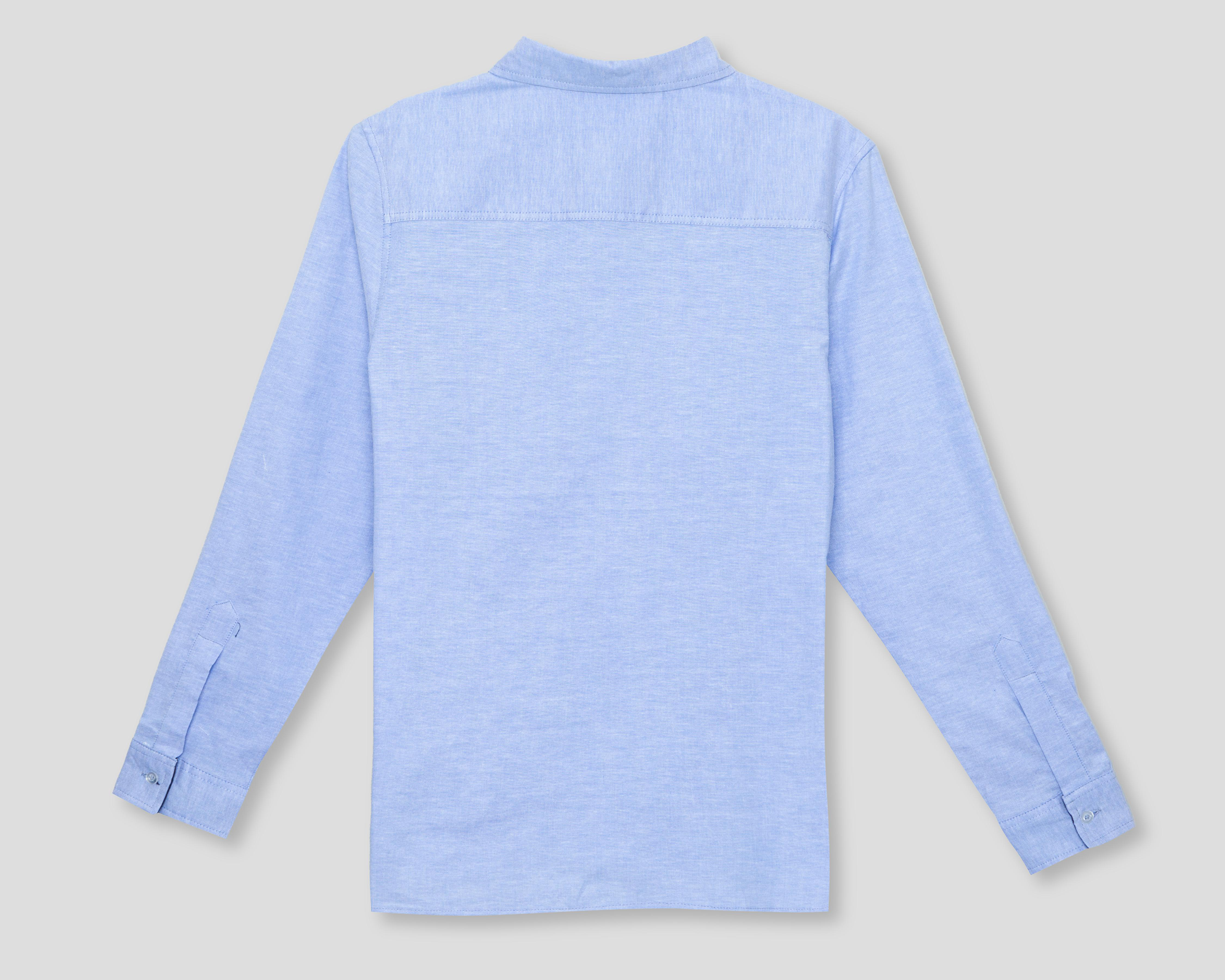 Foto 3 pulgar | Camisa Refill Manga Larga Azul para Niño