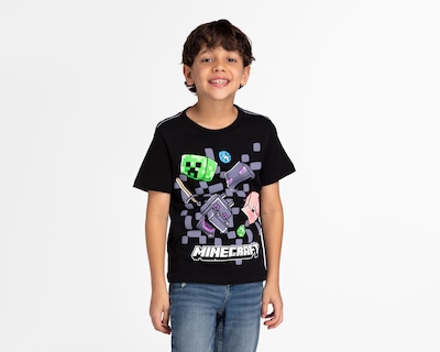 Foto 1 | Playera Minecraft Manga Corta Estampada para Niño