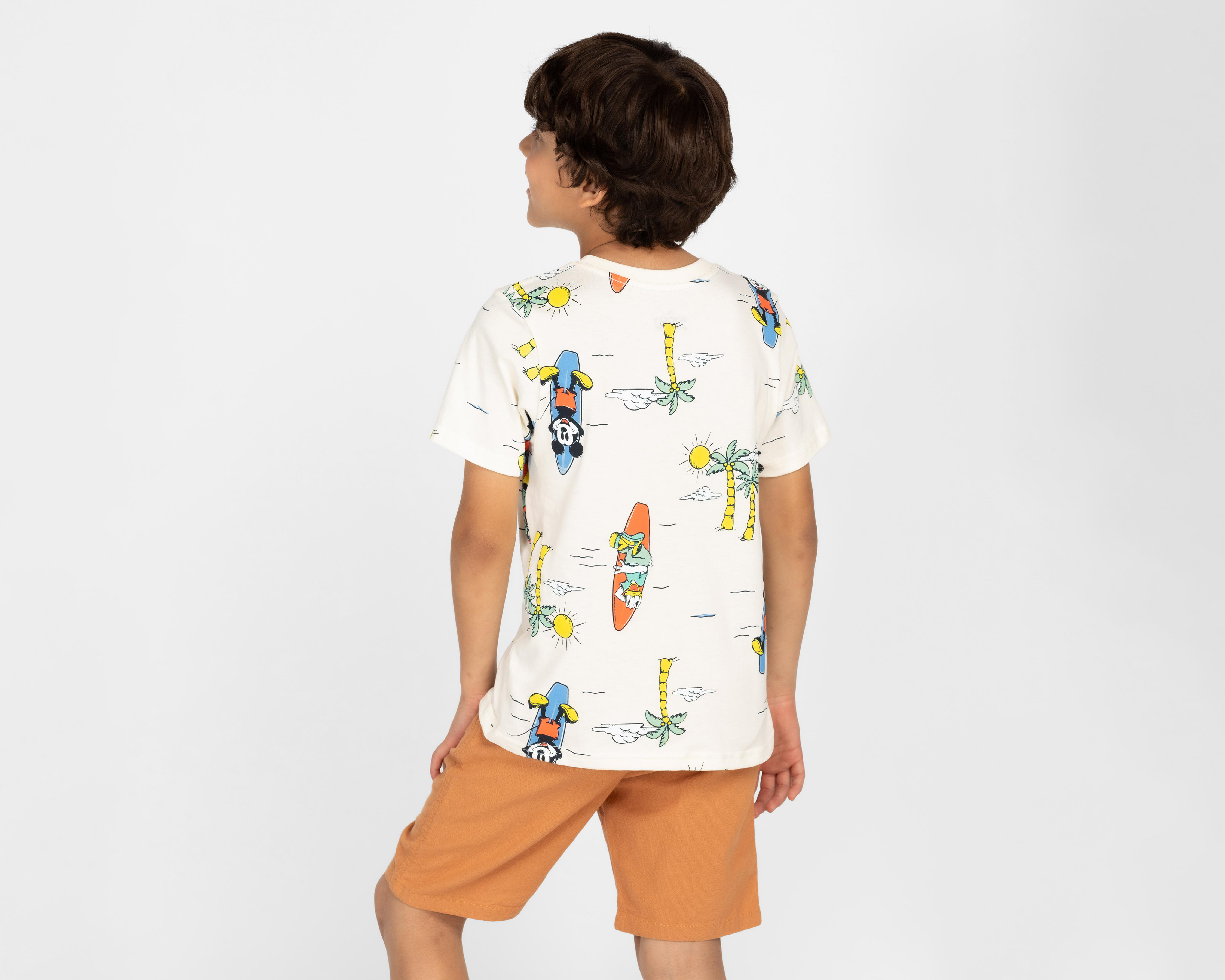 Foto 3 pulgar | Playera Disney Mickey Mouse Manga Corta Full Print para Niño