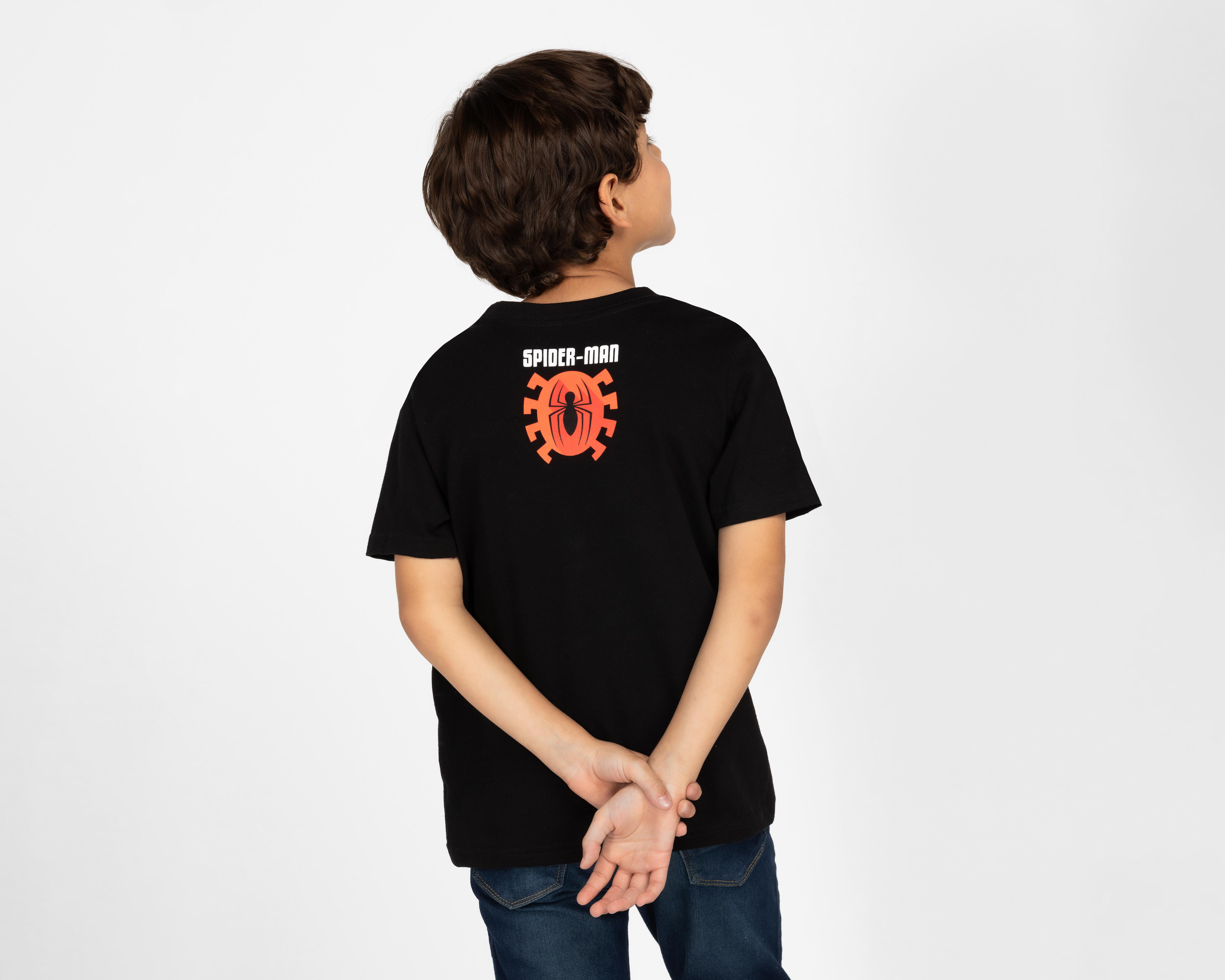 Foto 3 pulgar | Playera Marvel Spider-Man Manga Corta Estampada para Niño