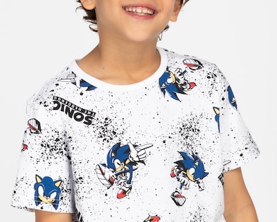 Foto 3 | Playera Sonic Manga Corta Estampada para Niño