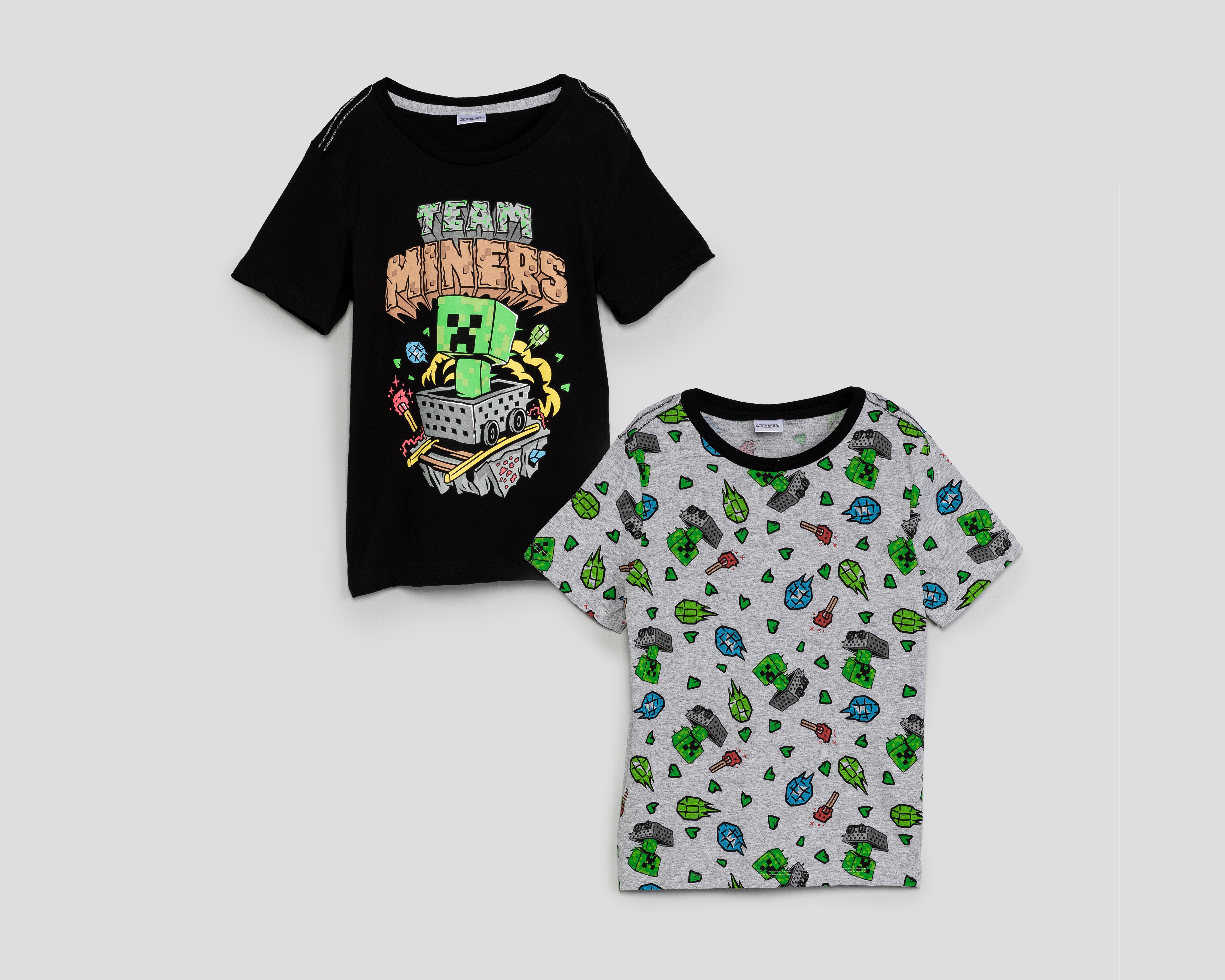 Foto 2 pulgar | Playera Minecraft para Niño 2 Piezas