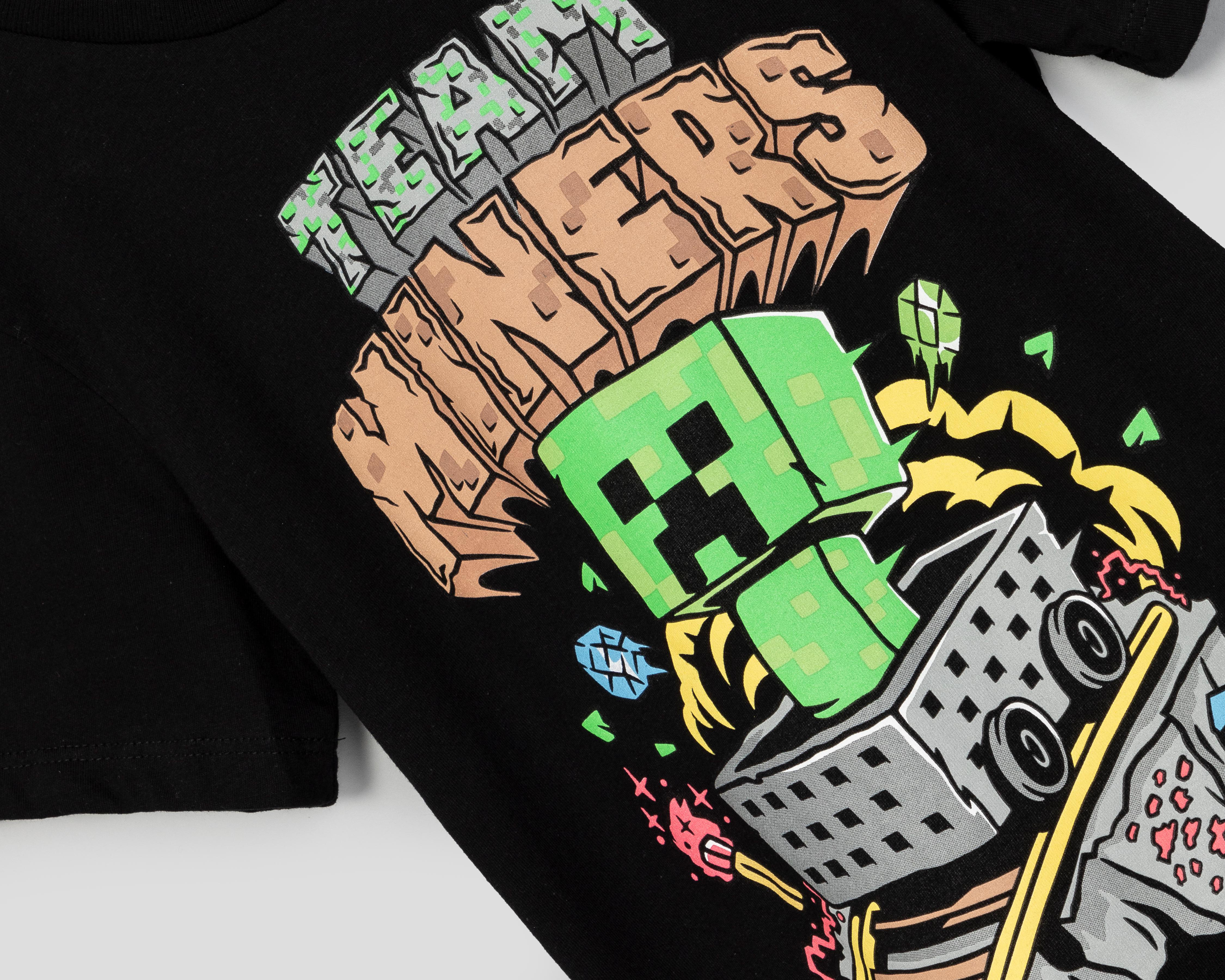 Foto 4 pulgar | Playera Minecraft para Niño 2 Piezas