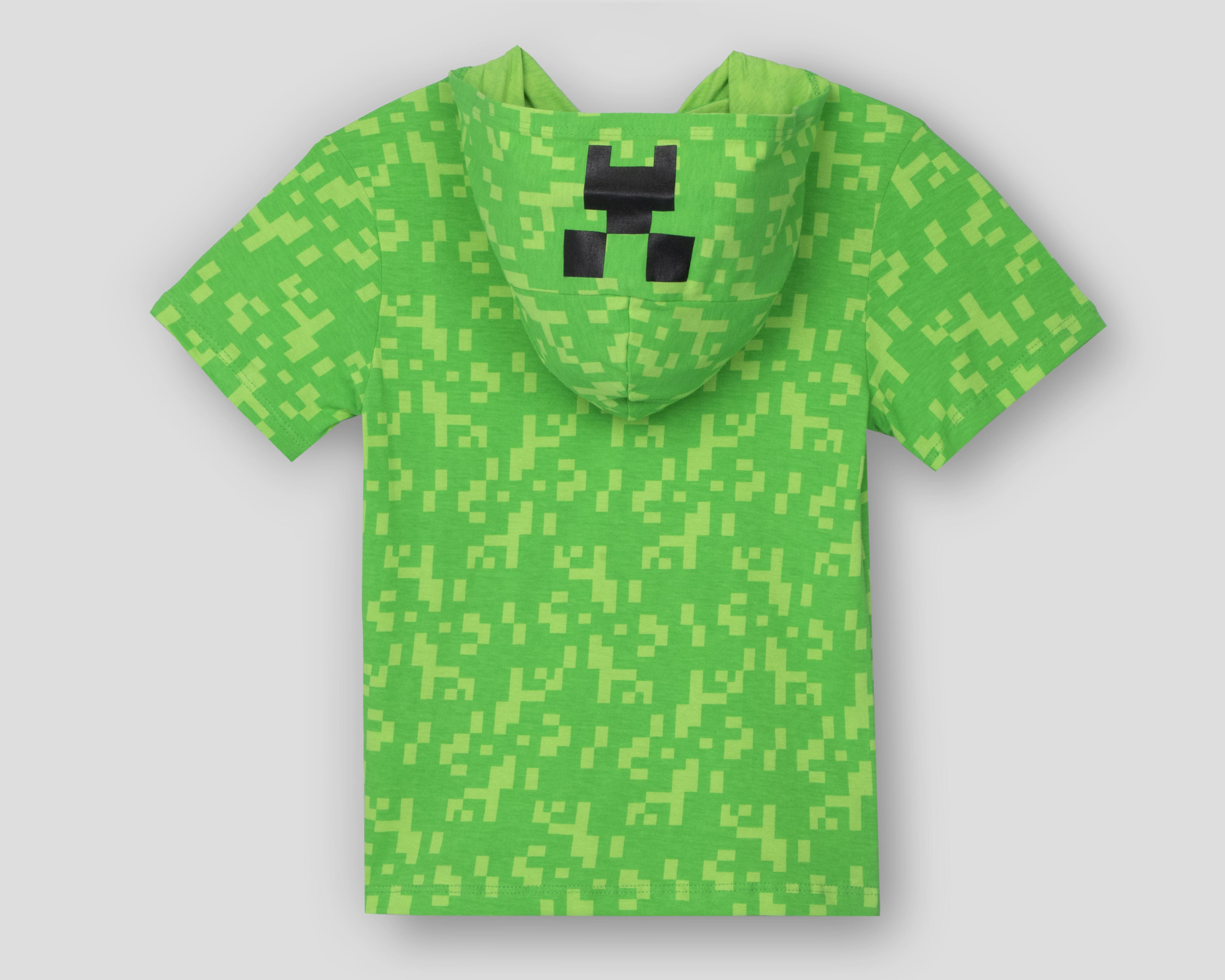 Foto 3 pulgar | Playera Minecraft Manga Corta para Niño