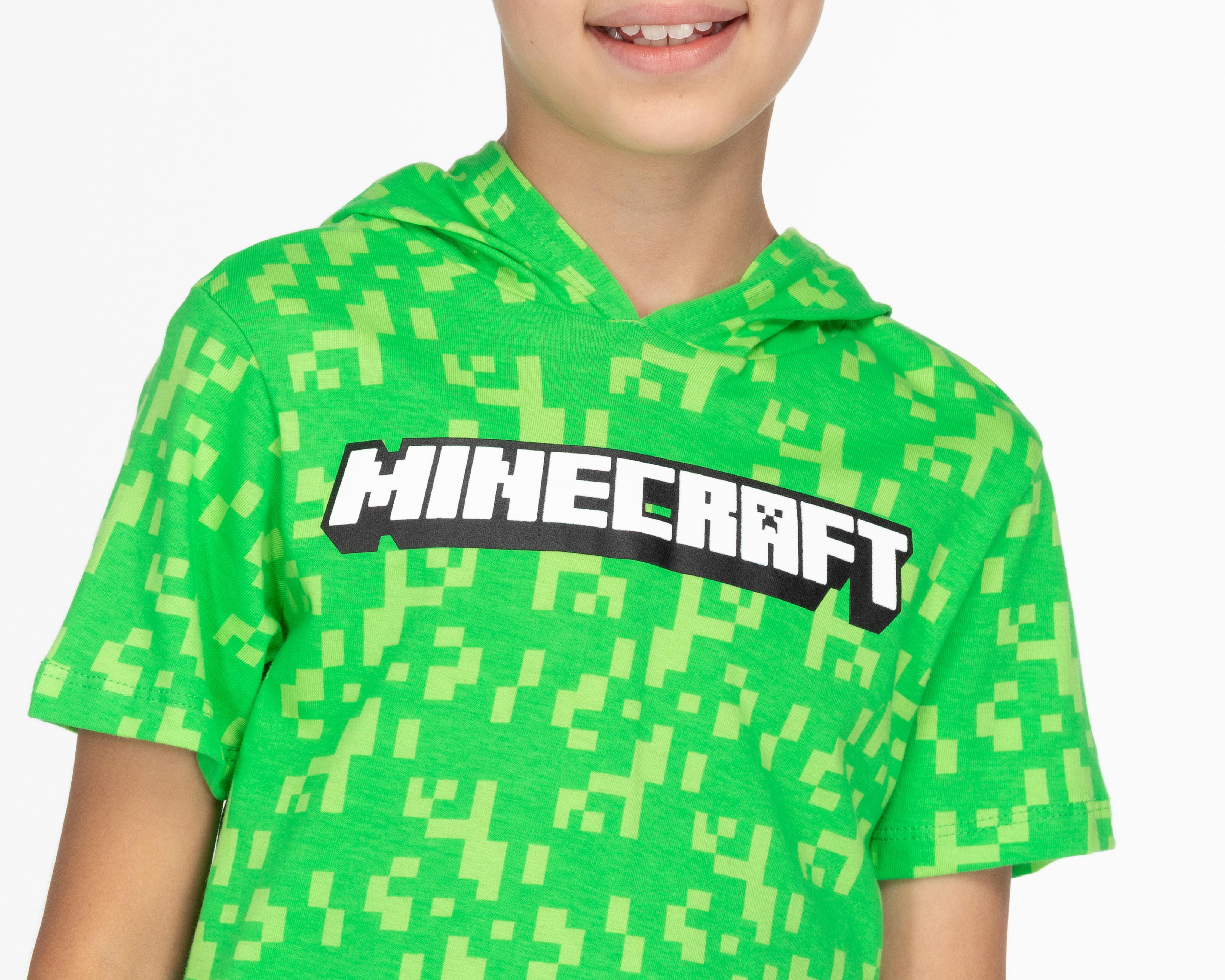 Foto 5 pulgar | Playera Minecraft Manga Corta para Niño