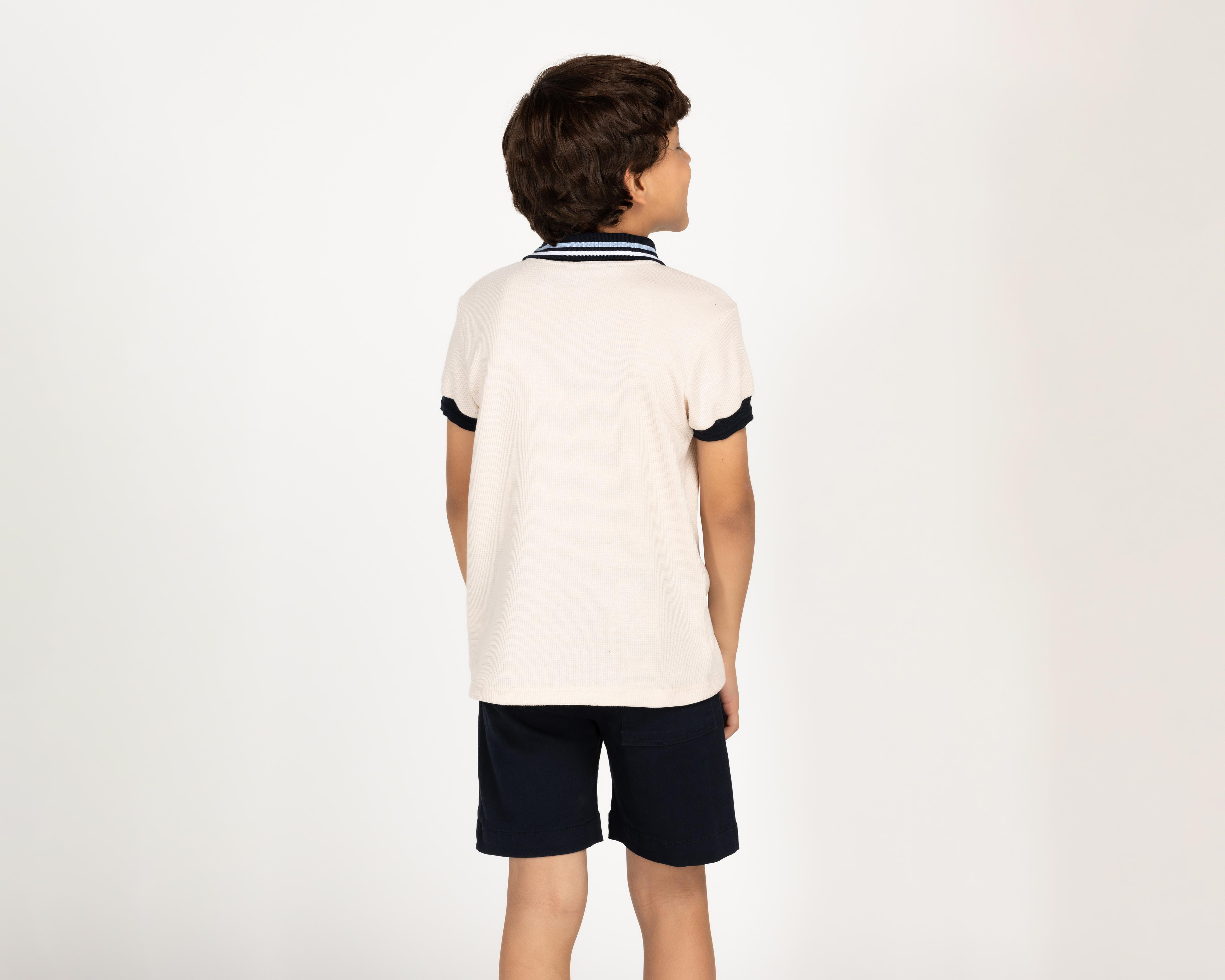 Foto 4 pulgar | Playera Polo Refill Manga Corta con Estampado para Niño