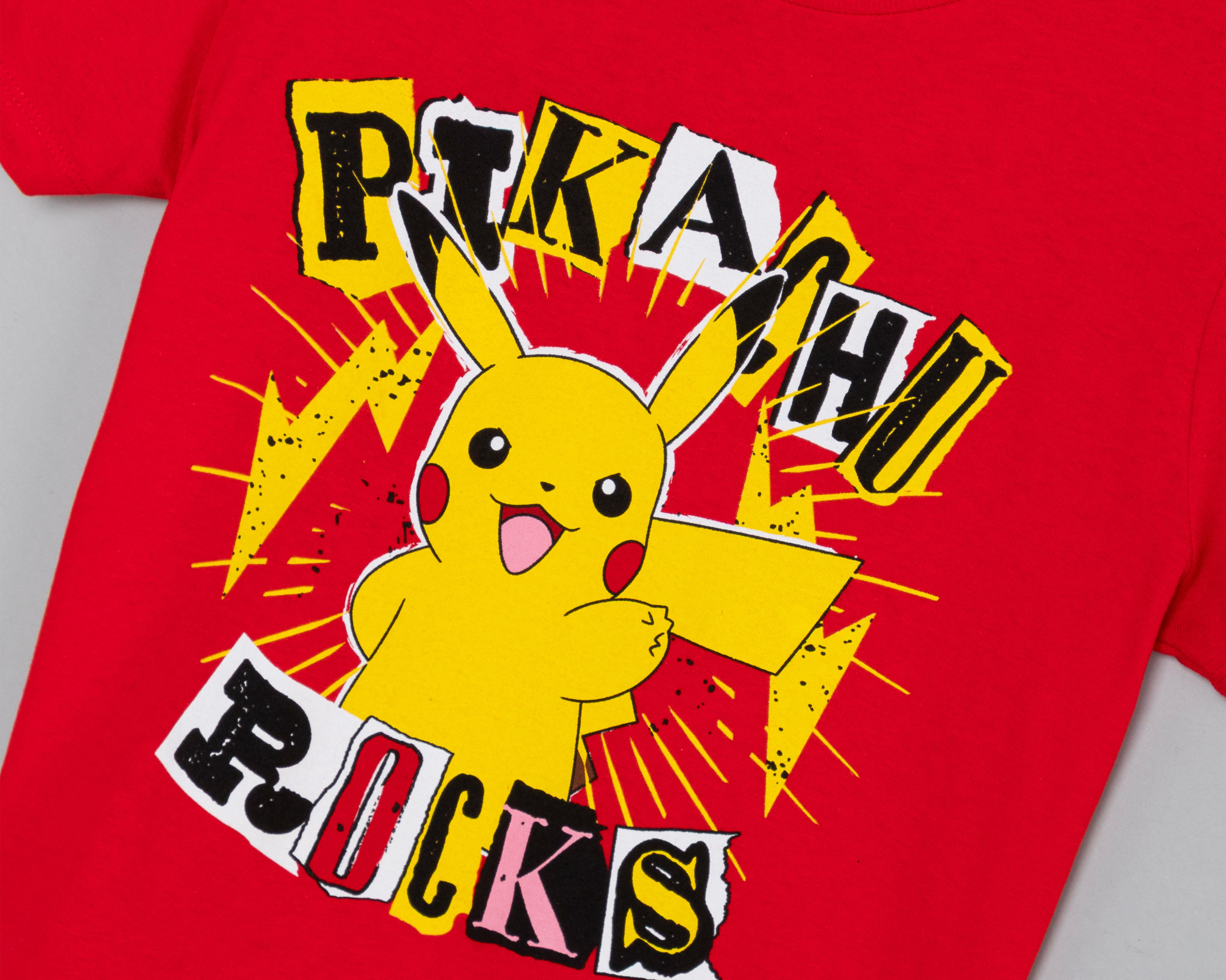 Foto 4 pulgar | Playera Pokémon Manga Corta Roja para Niño
