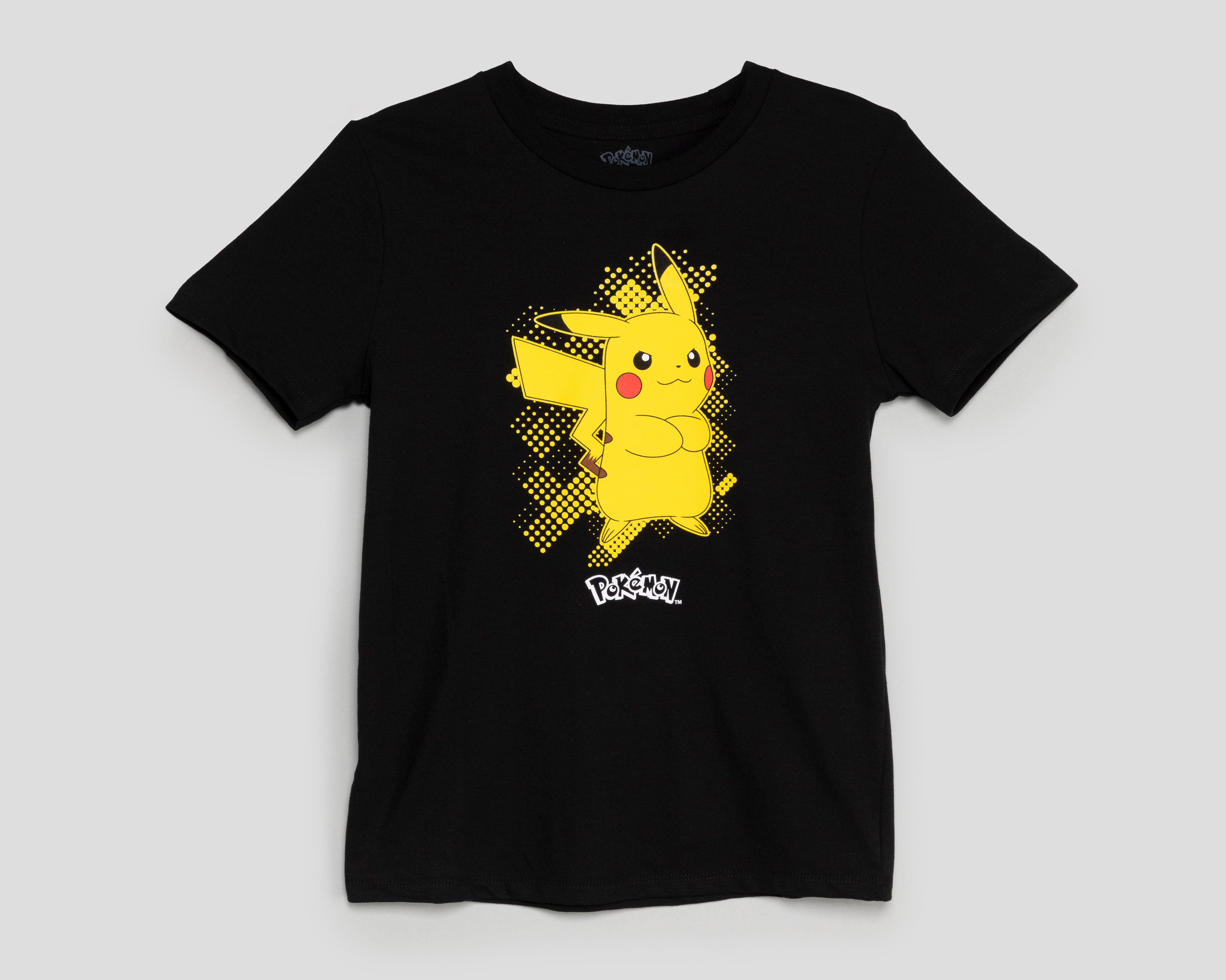 Playera de Cuello Redondo Negra Pokémon para Niño