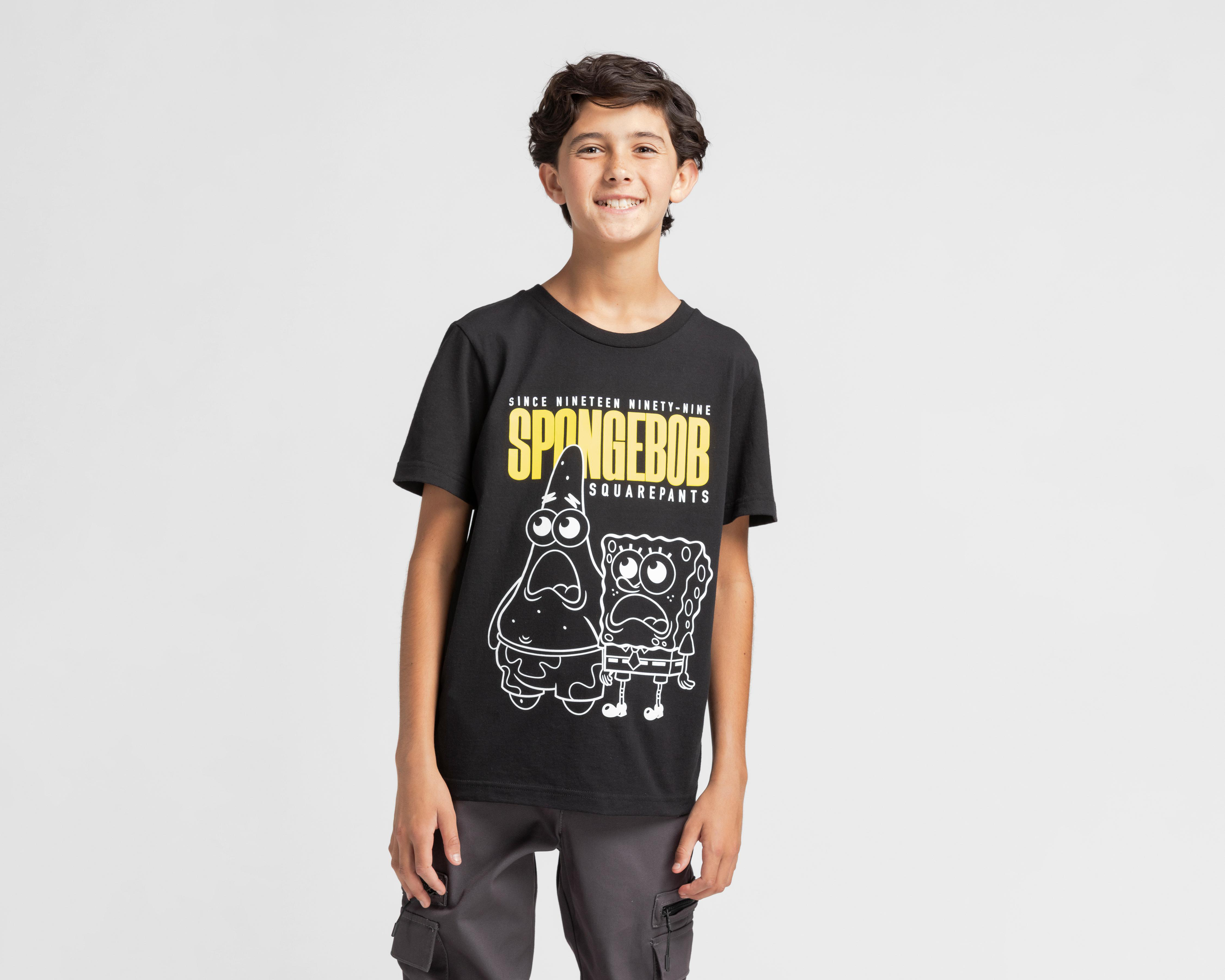 Foto 1 | Playera Bob Esponja Cuello Redondo Juvenil
