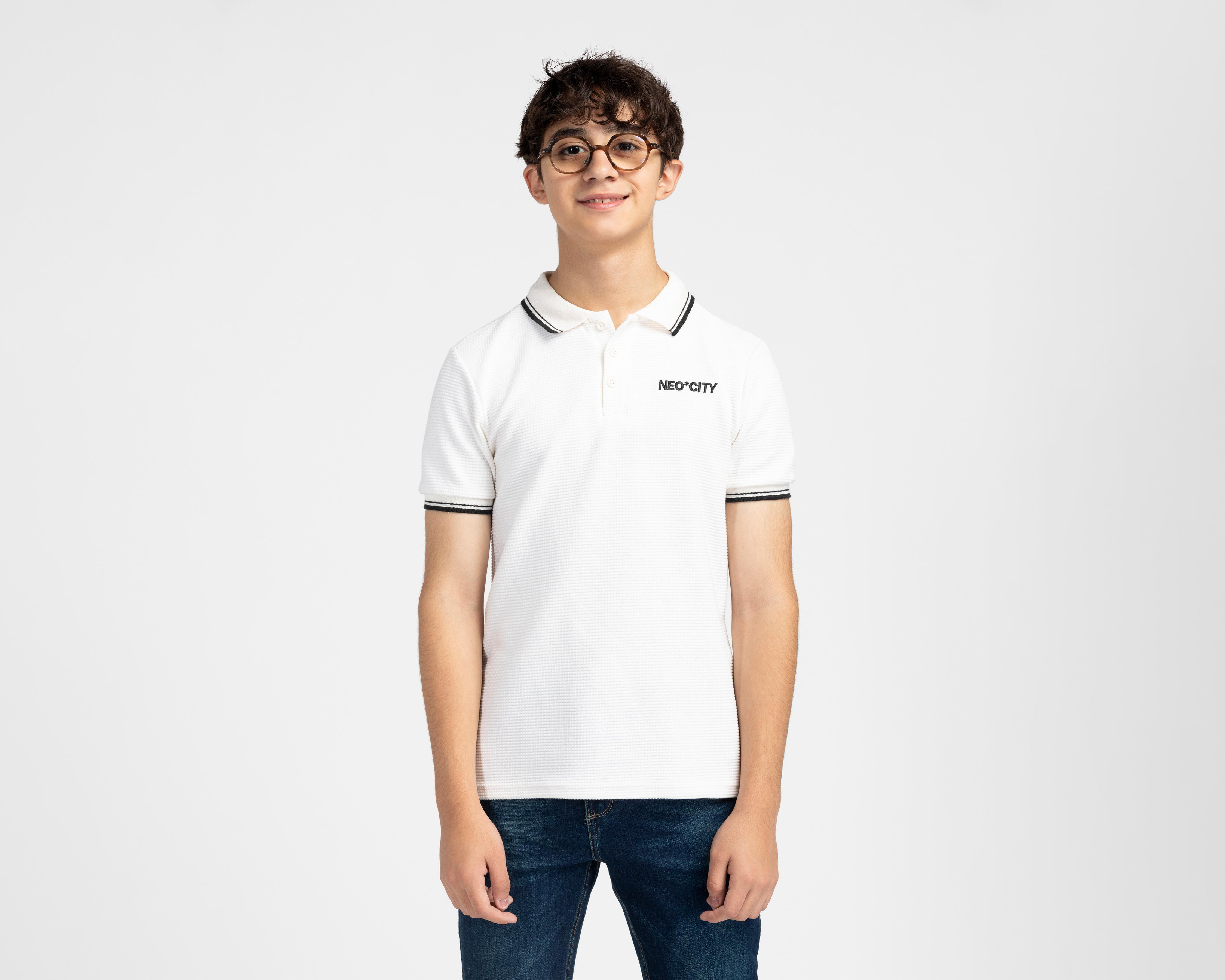 Playera Polo Neo*City Hueso Juvenil