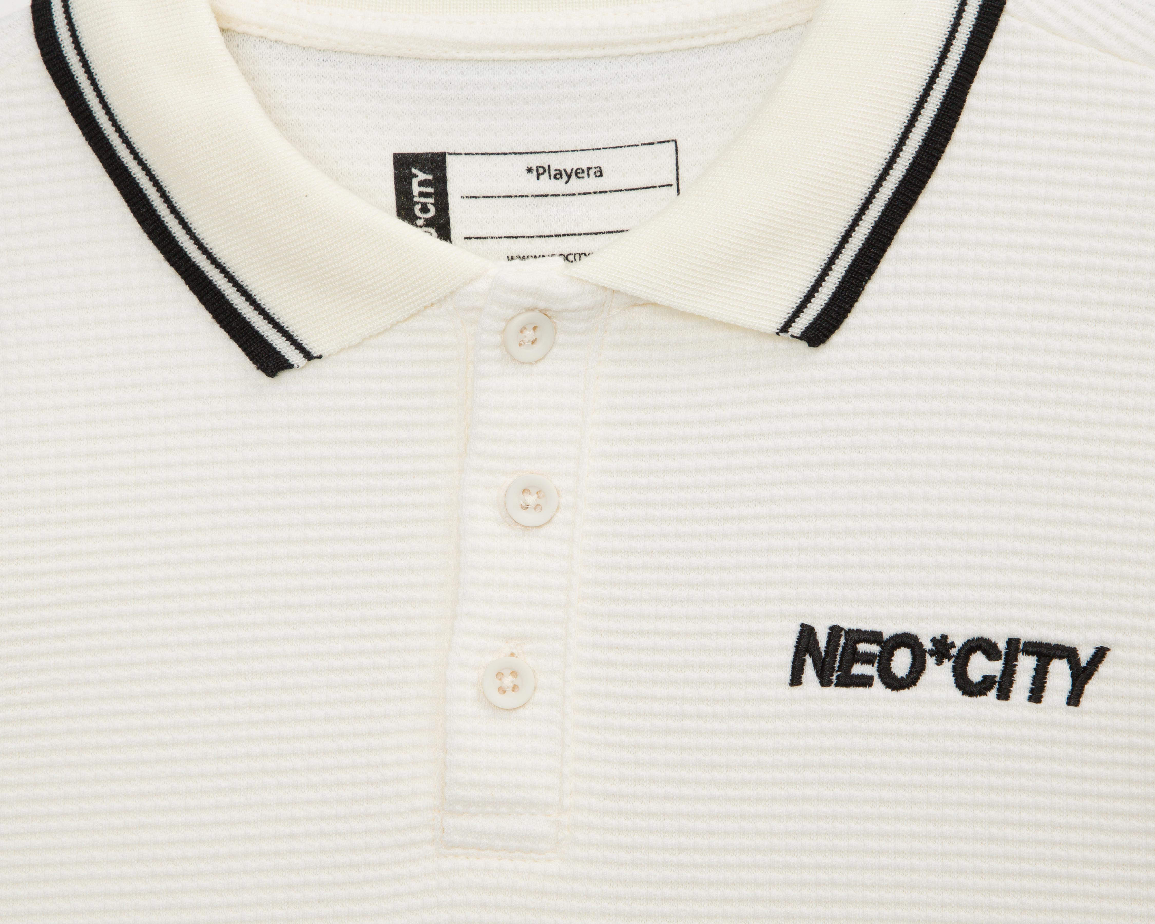 Foto 4 pulgar | Playera Polo Neo*City Hueso Juvenil