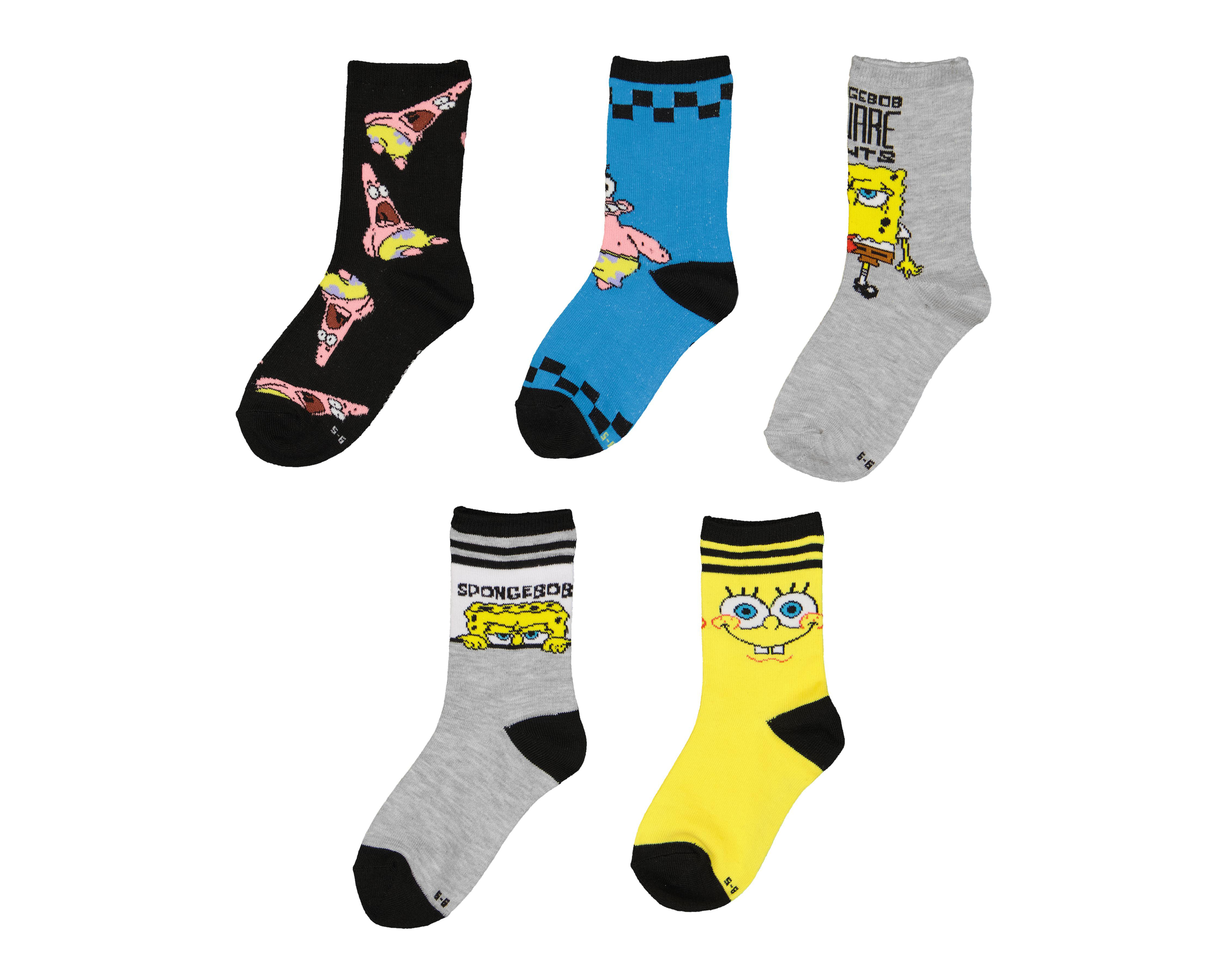 Calcetas Bob Esponja para Niño 5 Pares $139