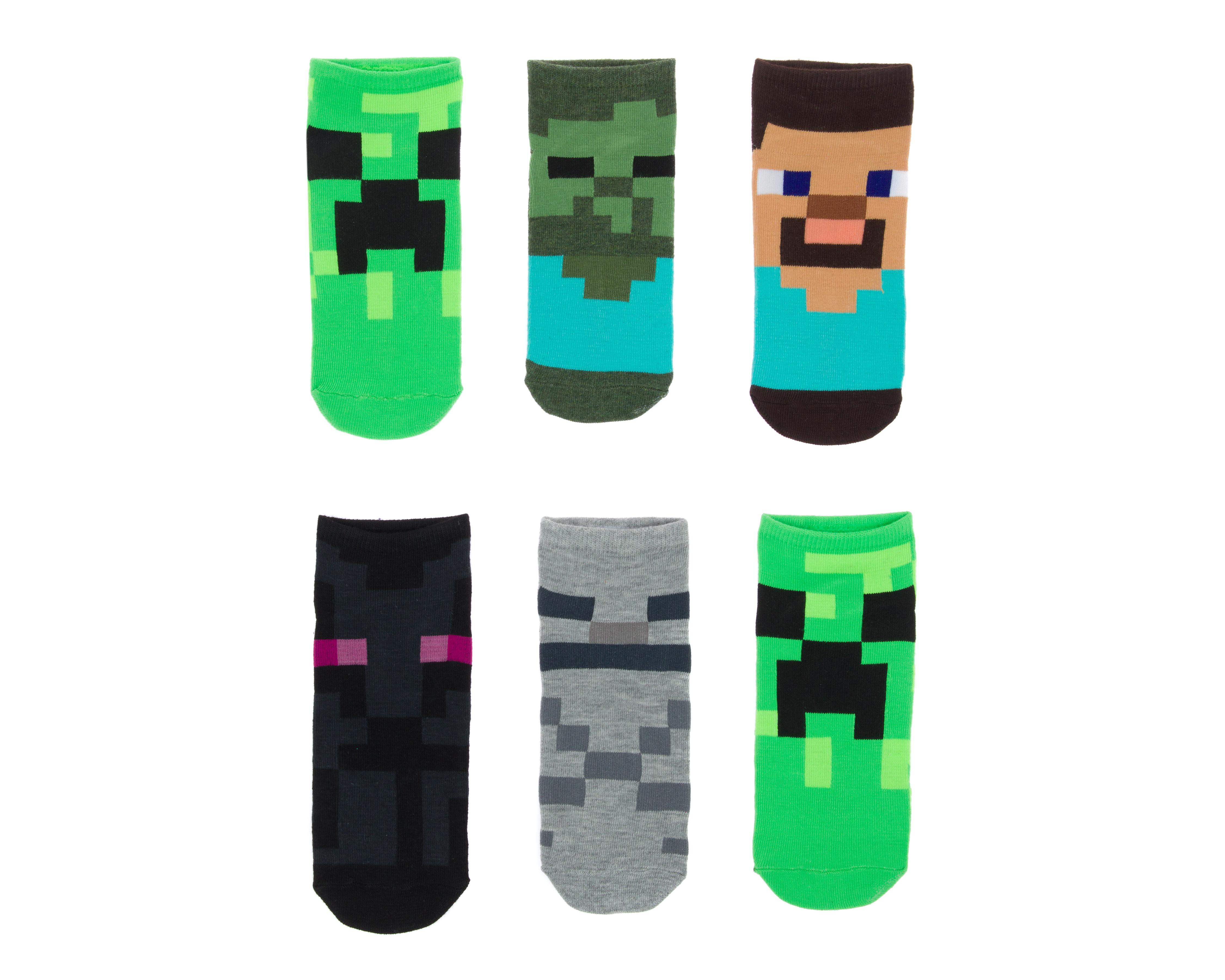Calcetas Largas Minecraft para Niño 6 Pares