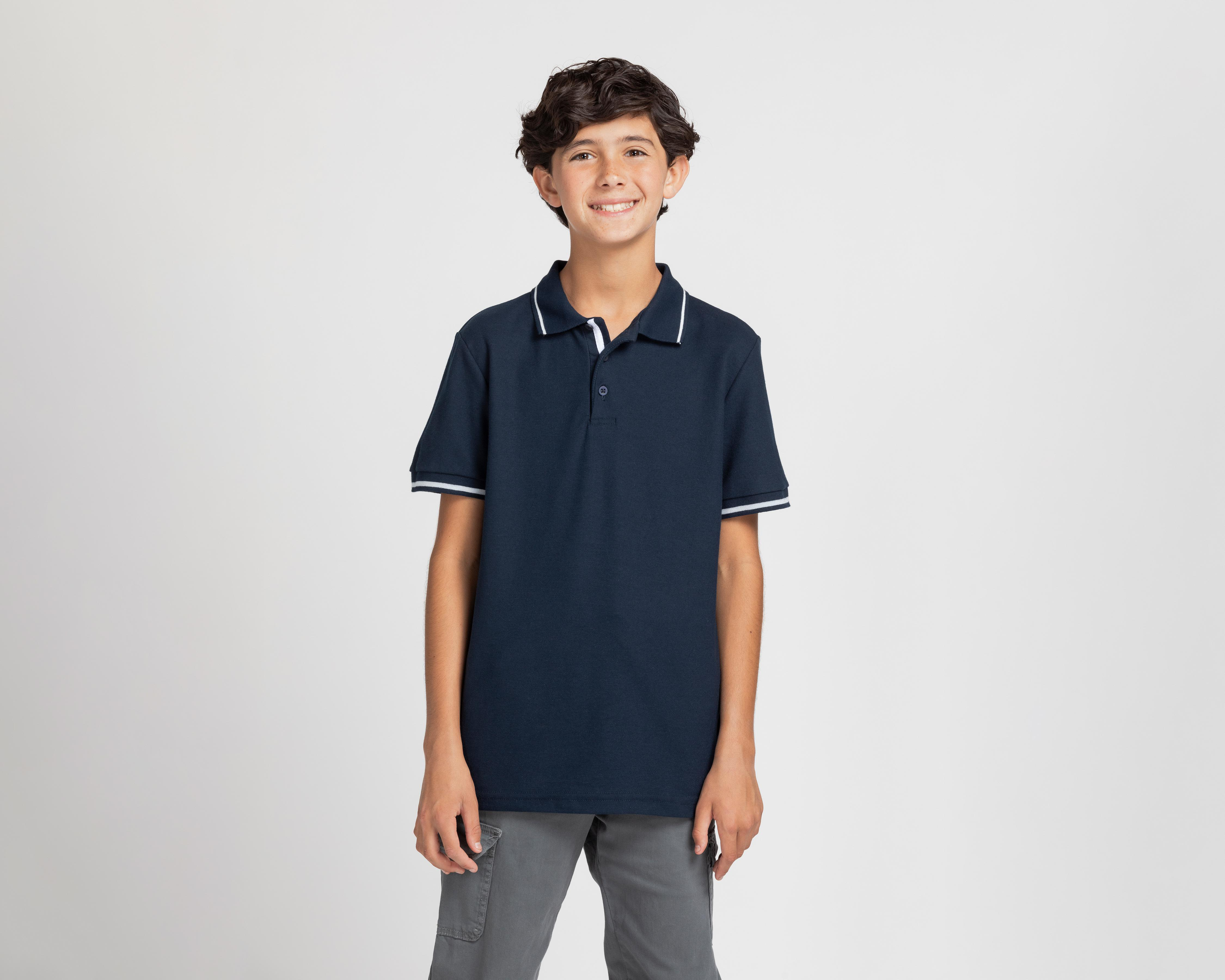 Foto 2 pulgar | Playera Polo Refill Juvenil