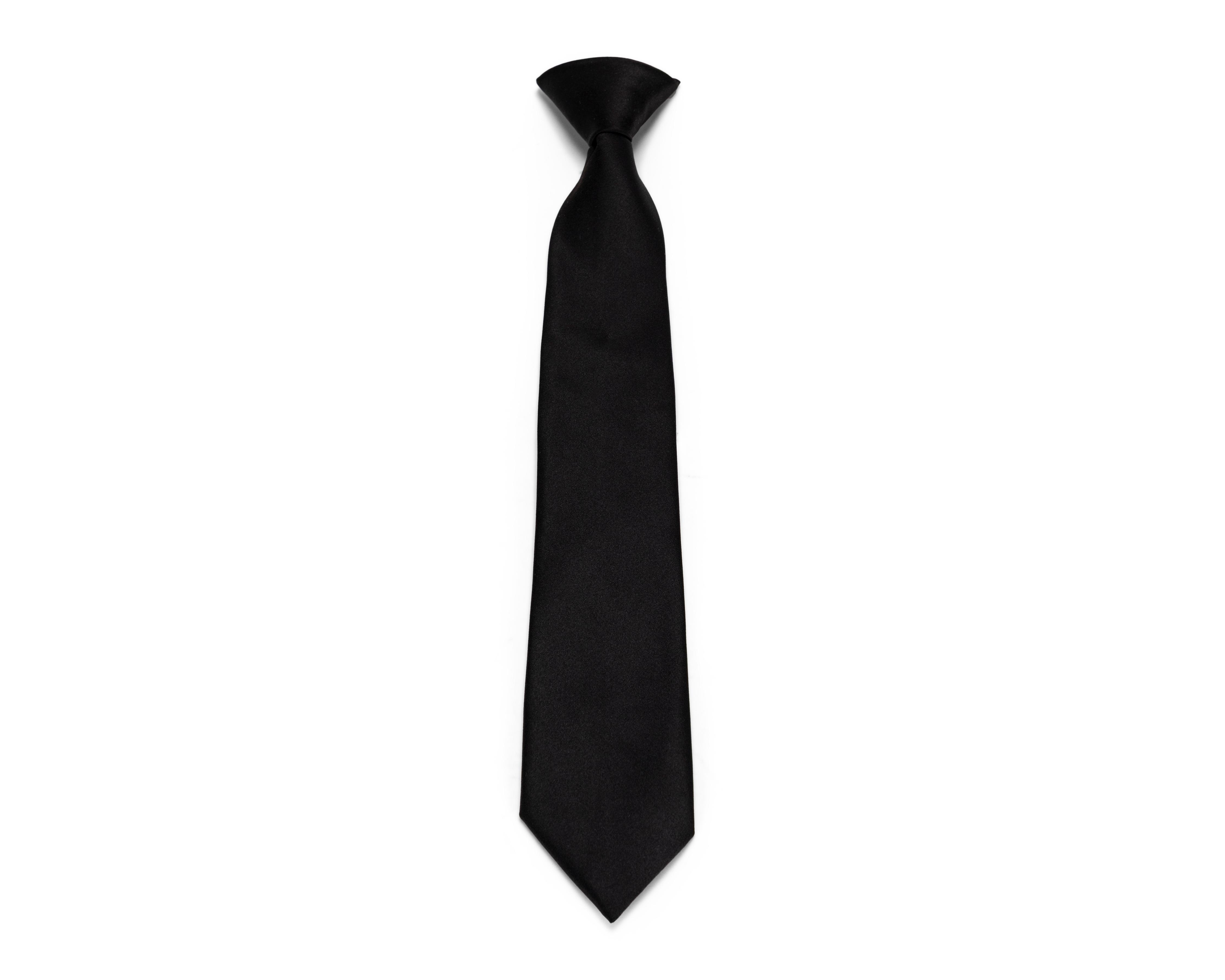 Corbata Lisa Refill Negra para Niño