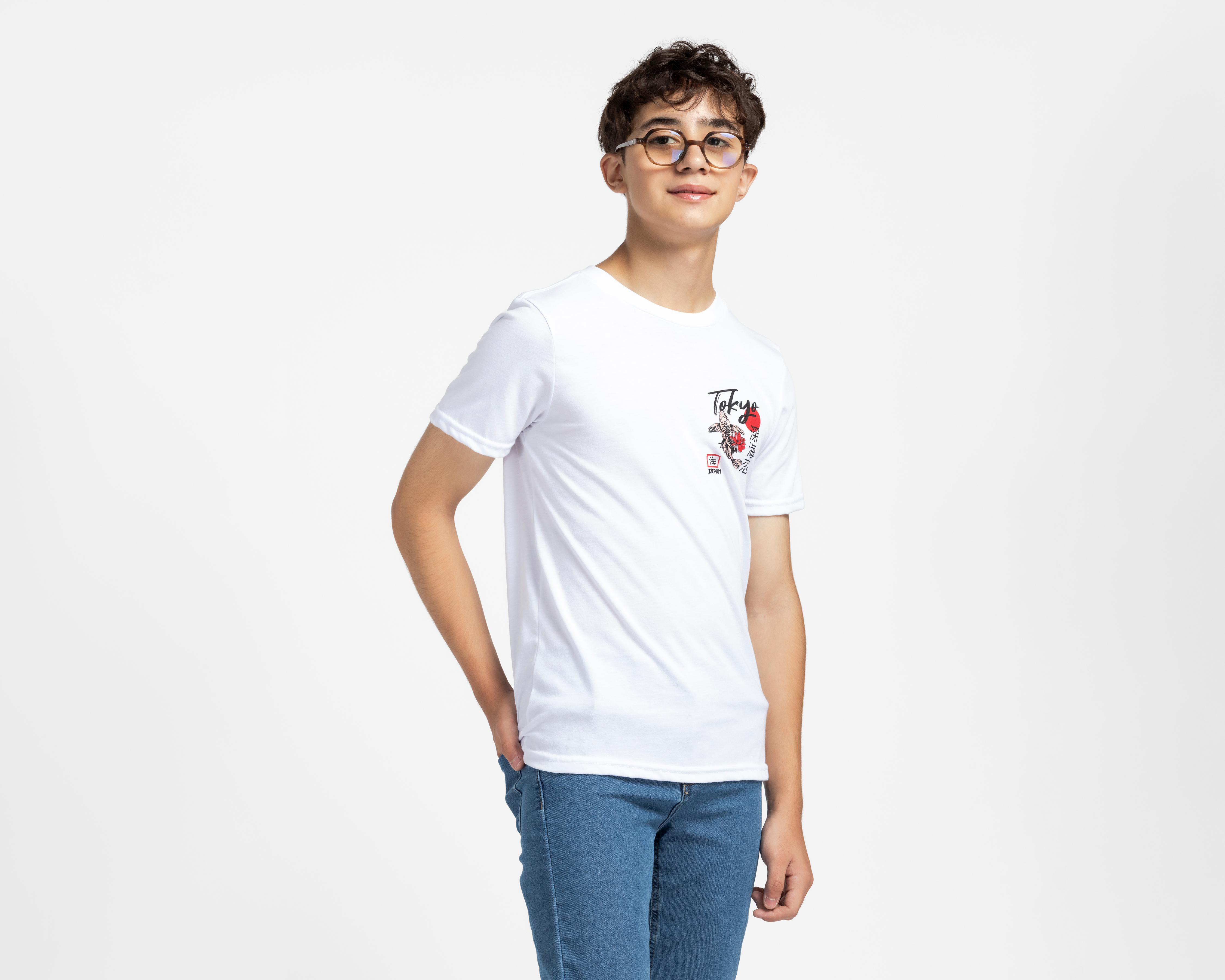 Playera Neo*City Manga Corta Estampada Juvenil $119