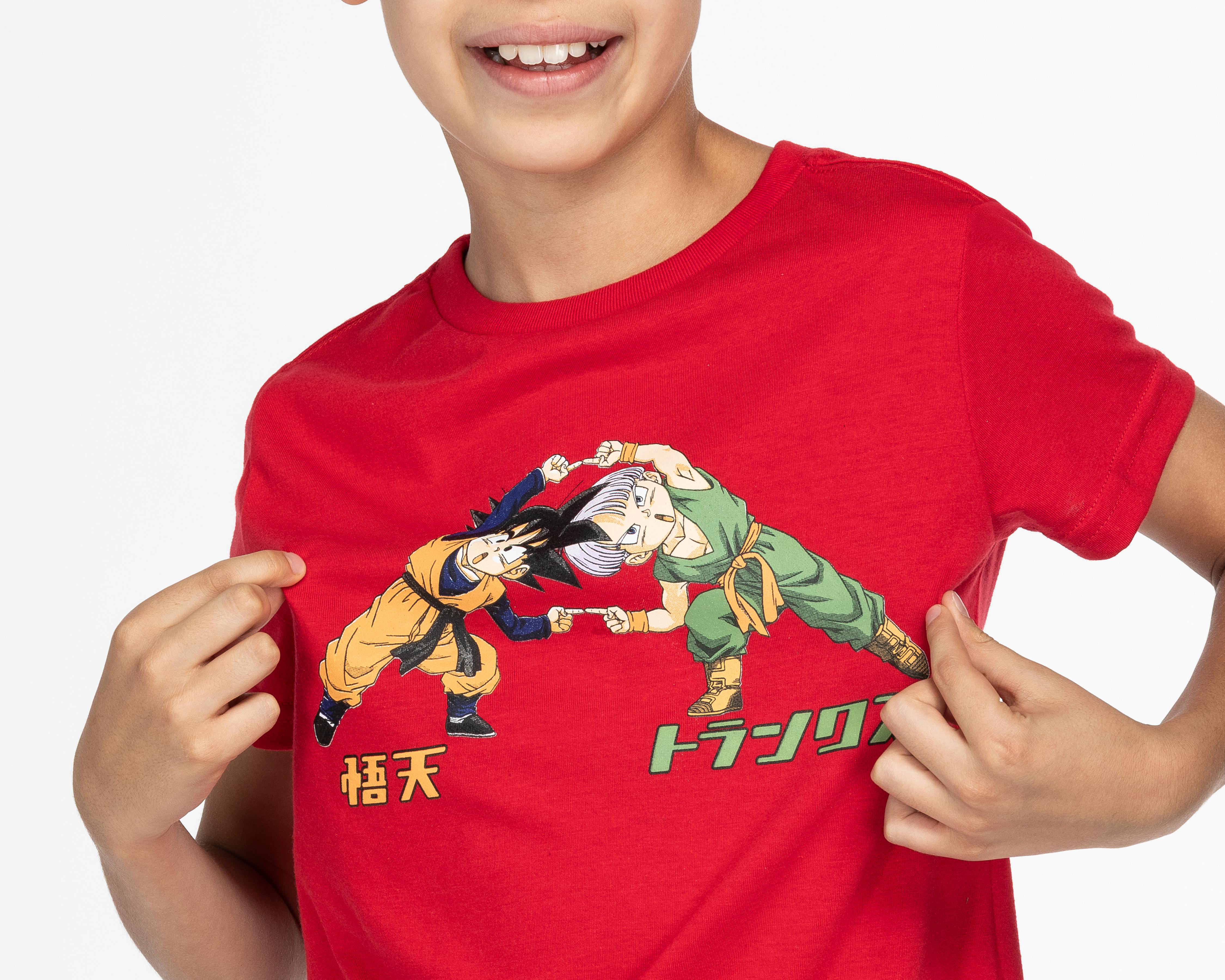 Foto 5 pulgar | Playera Dragon Ball Z Manga Corta Estampada para Niño