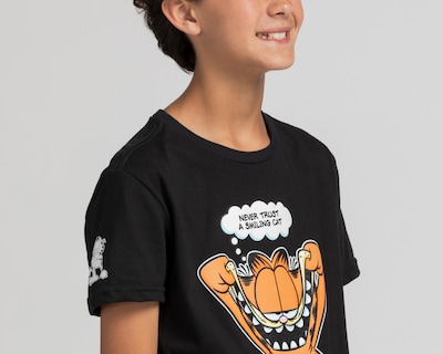 Foto 3 | Playera Garfield Manga Corta Estampada Juvenil