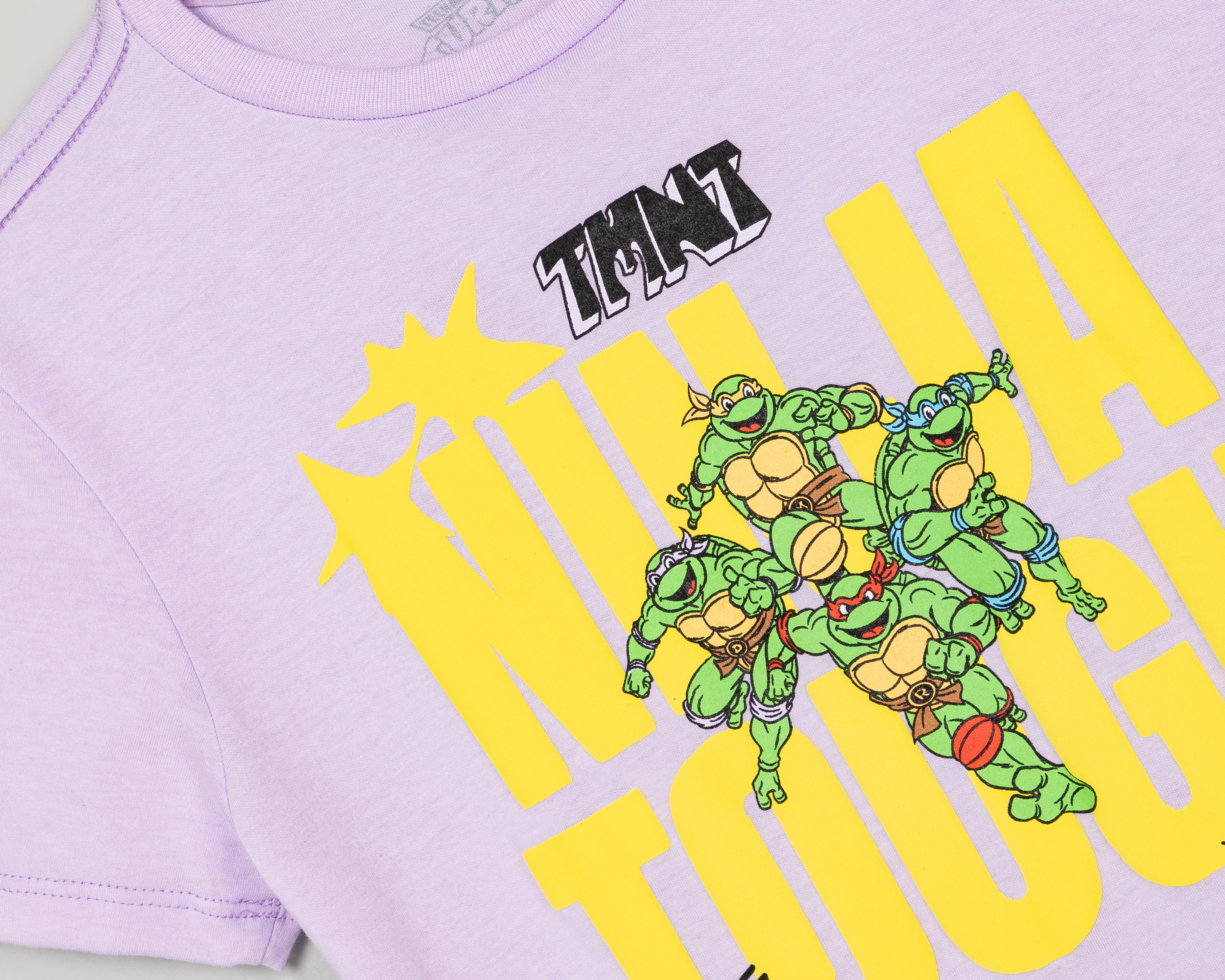 Foto 4 pulgar | Playera de Cuello Redondo Lila Tortugas Ninja para Niño