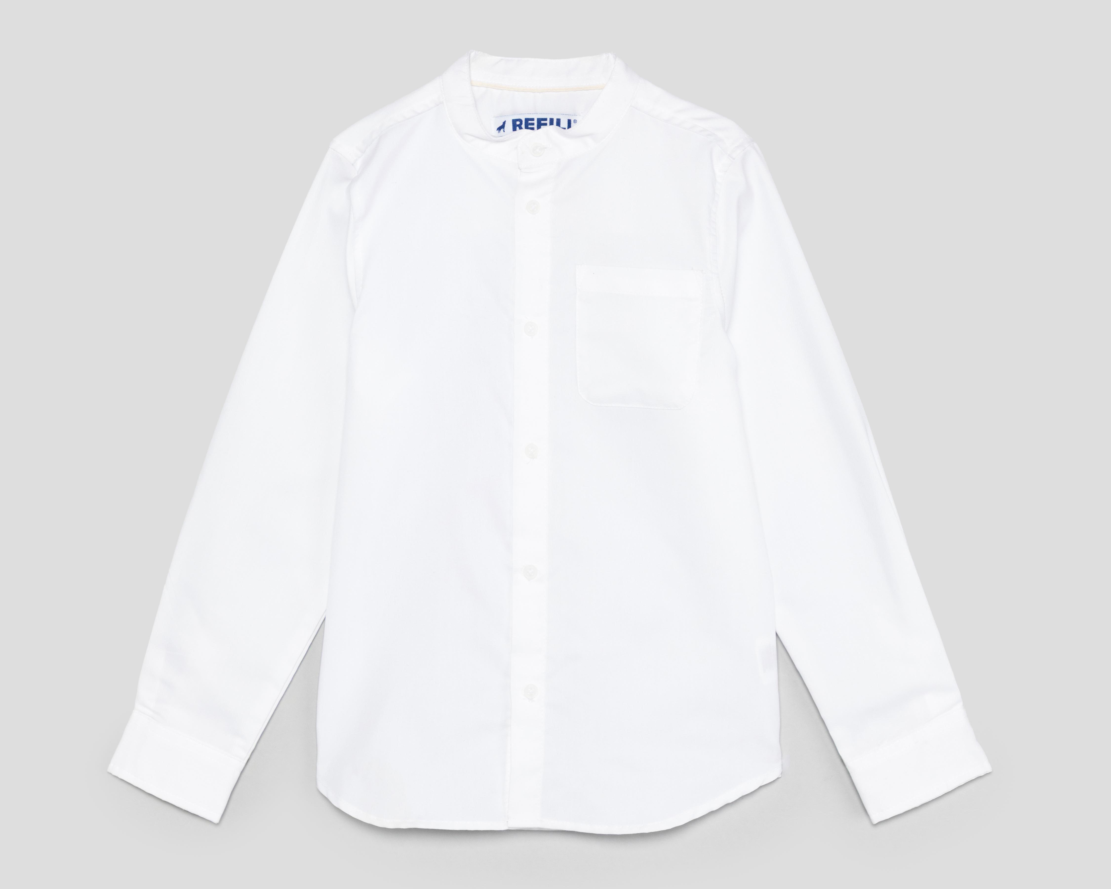 Camisa Refill Manga Larga Blanca para Niño