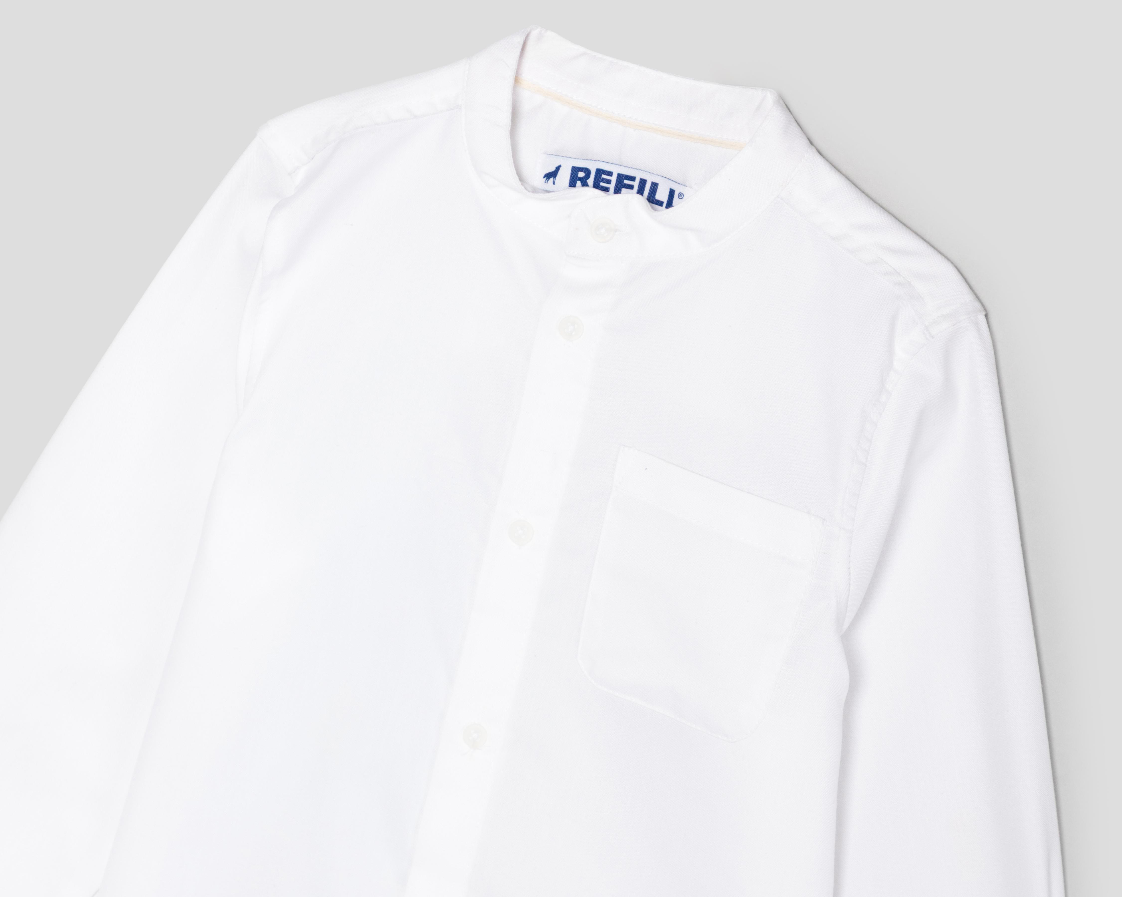 Foto 3 | Camisa Refill Manga Larga Blanca para Niño